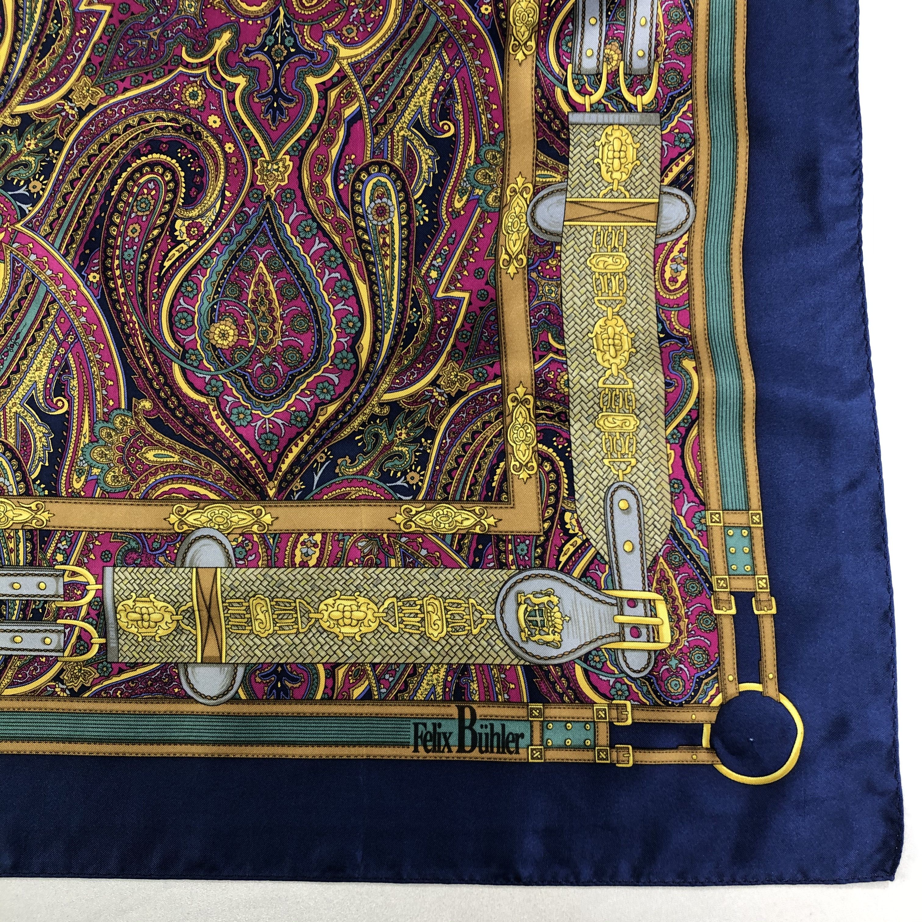 Vintage Vintage Felix Buhler Silk Scarf Size ONE SIZE - 3 Thumbnail