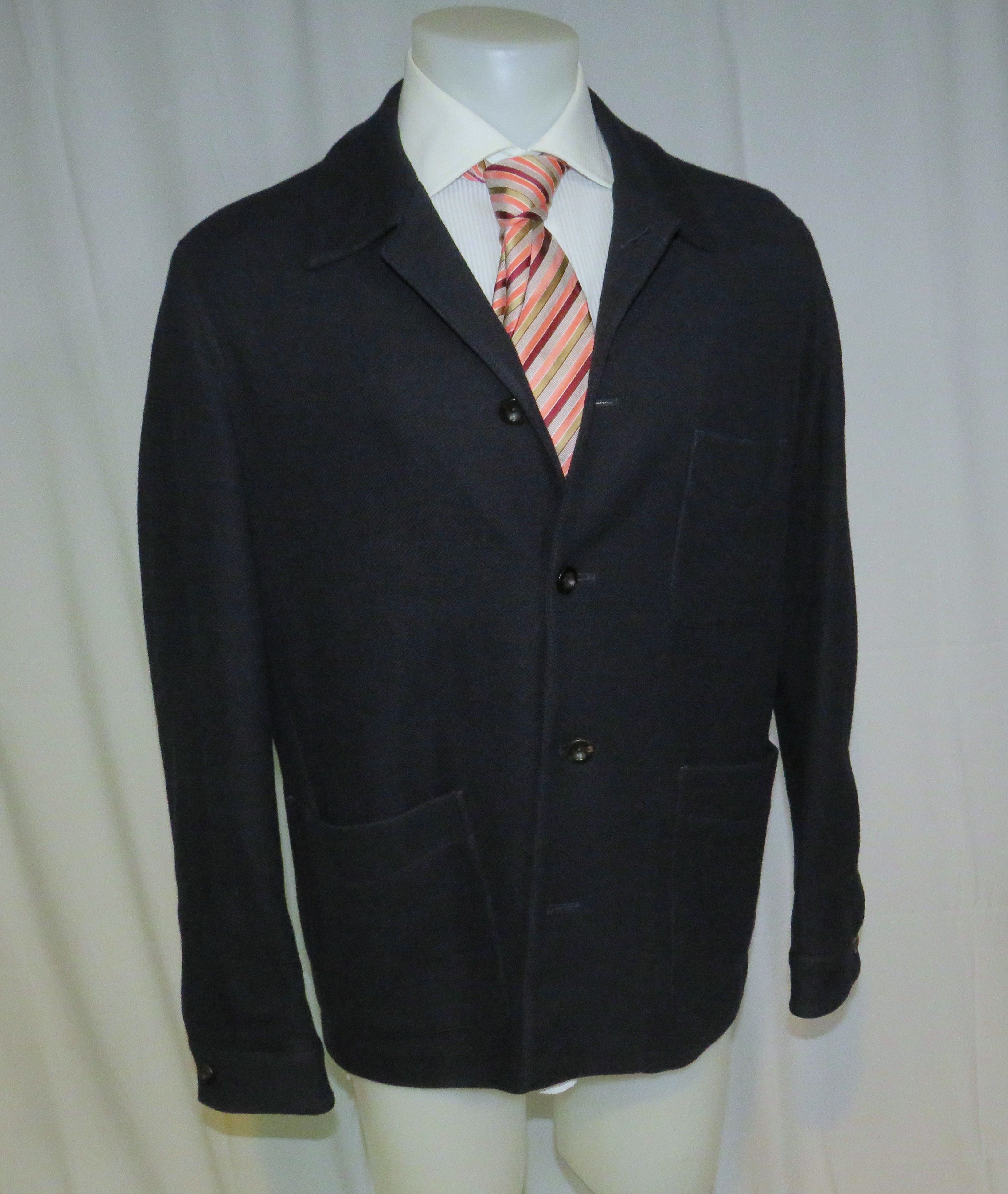 Ralph Lauren Purple Label Hand Tailored Wool Blend Navy Blue Jacket XL Size US XL / EU 56 / 4 - 7 Thumbnail
