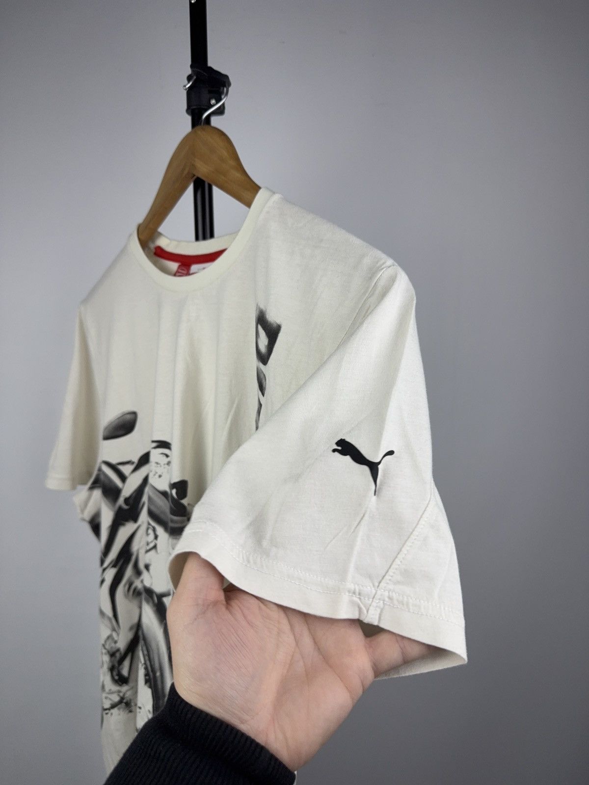 Ducati Vintage 00s Ducati x Puma Racing Moto Graphic Ivory Tee L Size US L / EU 52-54 / 3 - 5 Thumbnail