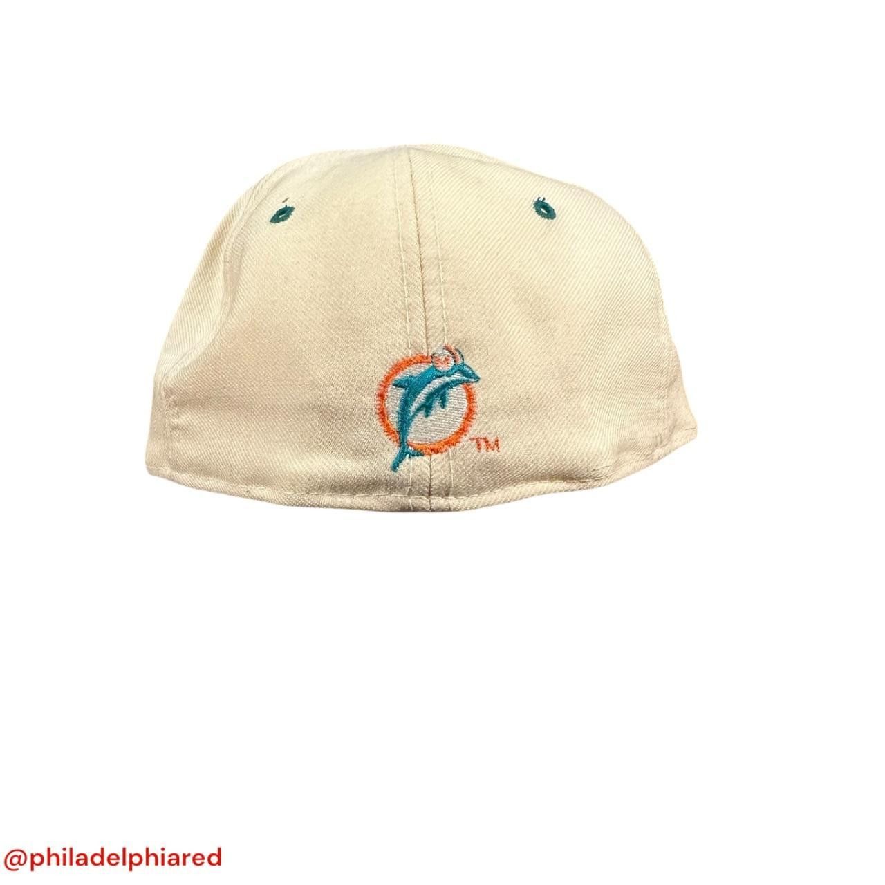 NFL Vintage 1980s Nfl Miami Dolphins fitted hat size 7 3/8 Size ONE SIZE - 3 Thumbnail