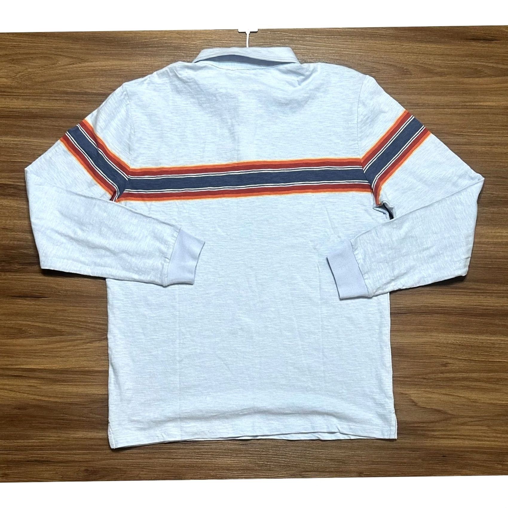 Marine Layer Marine Layer Men's Rugby Polo Blue Multi Stripe Long Sleeve S Size US S / EU 44-46 / 1 - 8 Thumbnail