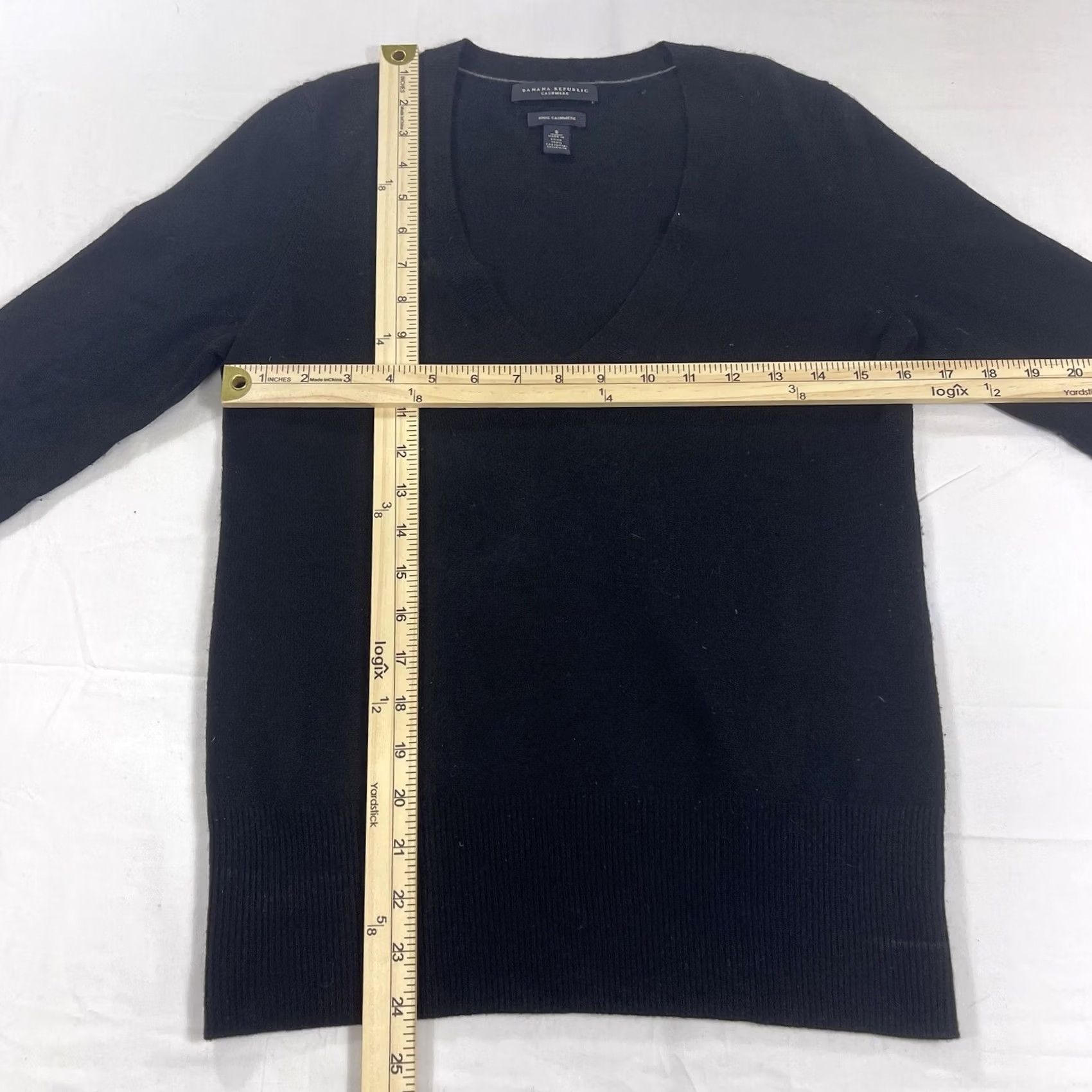 Banana Republic Banana Republic Women's S Sweater V-Neck Black 100% Cashmere Wool Blend Long Sleeve Pullover Shirt? Size S / US 4 / IT 40 - 3 Thumbnail