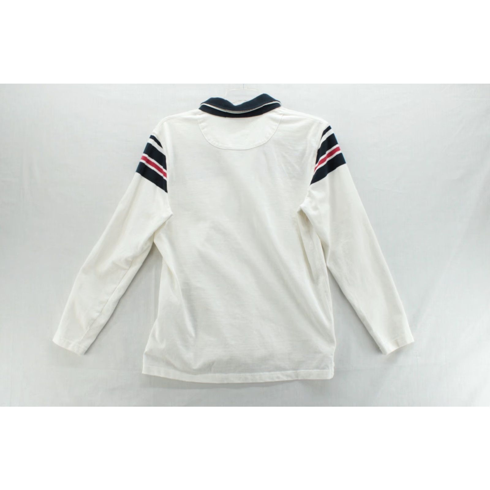 Vintage VINTAGE Crew Clothing Rugby Shirt Mens M White Blue Stripe Long Sleeve Shirt Size US M / EU 48-50 / 2 - 5 Thumbnail