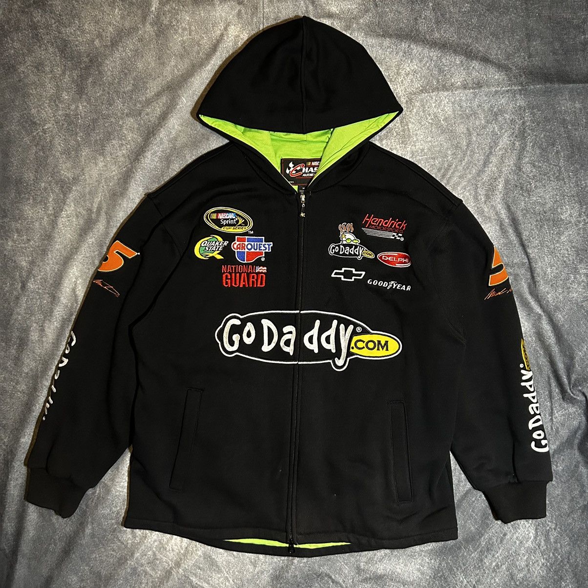 Chase Authentics × NASCAR MARK MARTIN GODADDY.COM NASCAR Jacket CHASE AUTHENTICS Black Size US M / EU 48-50 / 2 - 1 Thumbnail