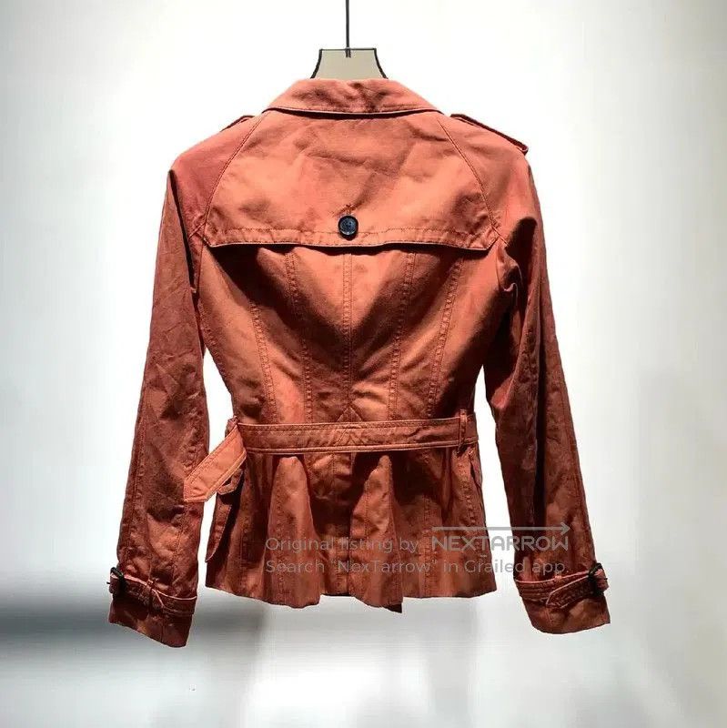 Burberry Burberry Women's Orange Cotton Trench Coat. Size XXS / US 00 / IT 34 - 7 Thumbnail