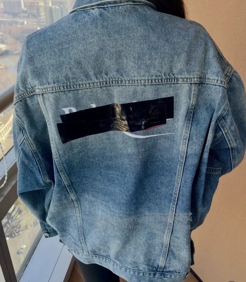 Balenciaga Balenciaga Back Tape Coke Denim Jacket Size US S / EU 44-46 / 1 - 8 Thumbnail