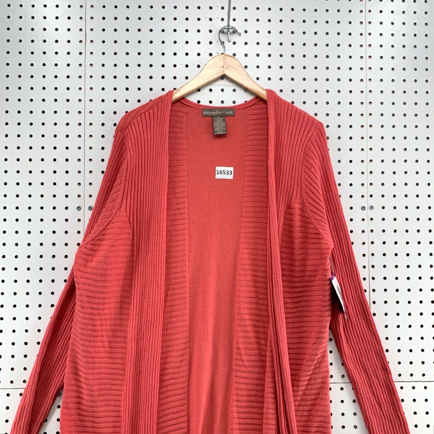 Vintage NEW Alexandra + Oak Long Sleeve Ribbed Cardigan Sweater 2XL XXL Long Open Front Size XXL / US 16-18 / IT 52-54 - 3 Thumbnail