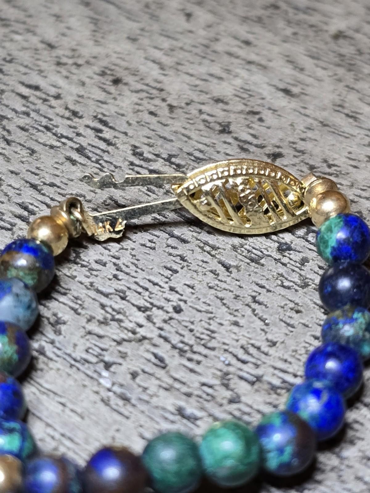 The Unbranded Brand Vibrant Azurmalachite Azurite Slab Necklace Artisan-Cut Size ONE SIZE - 6 Thumbnail