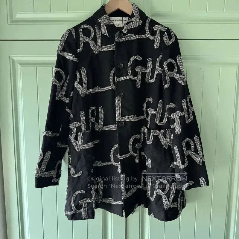Comme des Garcons Comme des Garçons Black Wool Jacket with Graphics . Size S / US 4 / IT 40 - 1 Thumbnail