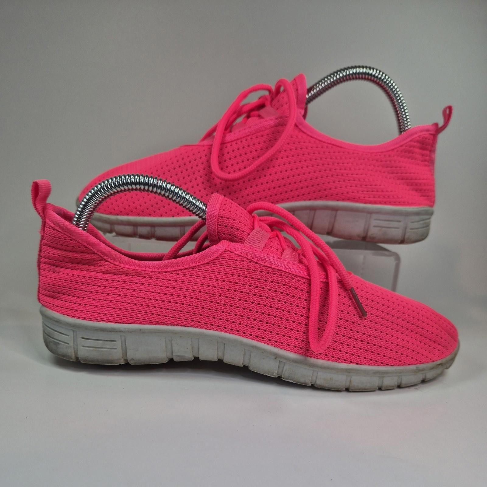 Other Light Weight Women Shoes Sz8 Neon Pink Athletic Lace Up Mesh Size US 8 / IT 38 - 7 Thumbnail