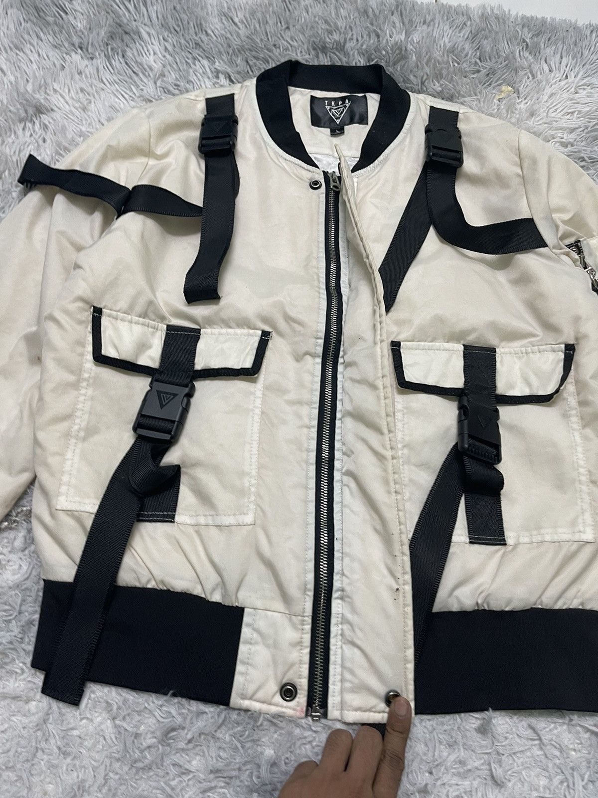 Other RARE ISSEY MIYAKE INSPIRED BONDAGE BOMBER JACKET BRAND TKPA Size US L / EU 52-54 / 3 - 11 Thumbnail