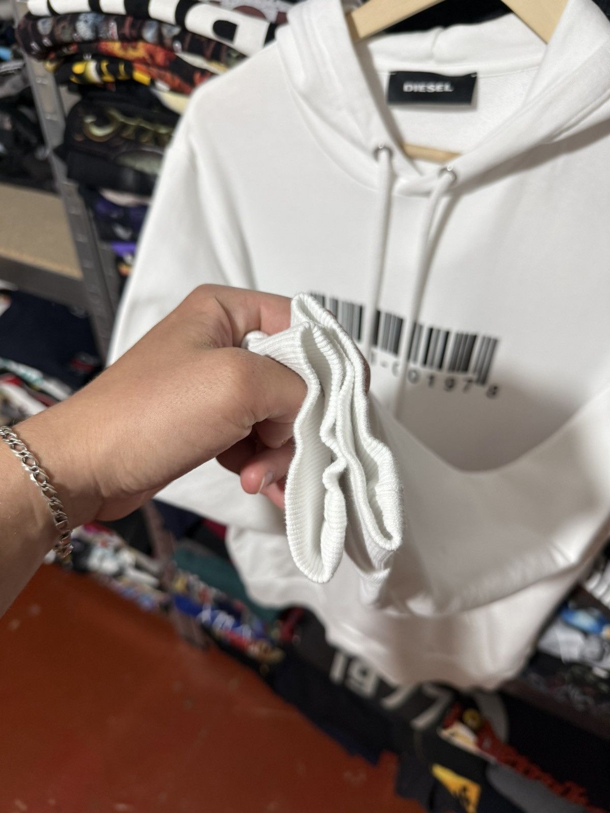 Diesel Rare Diesel Barcode S Girk Hood X2 Hoodie Y2K Hype Size US M / EU 48-50 / 2 - 6 Thumbnail