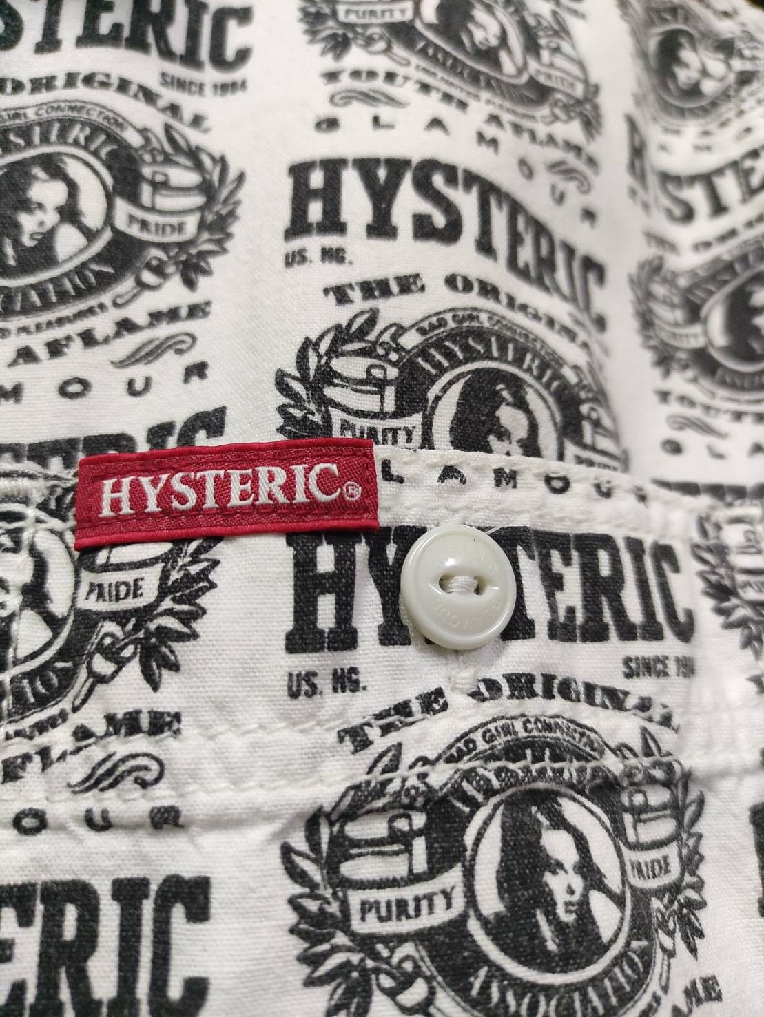 Hysteric Glamour Vtg 00's Hysteric Glamour Youth Aflame Logo Over Print Size US M / EU 48-50 / 2 - 5 Thumbnail