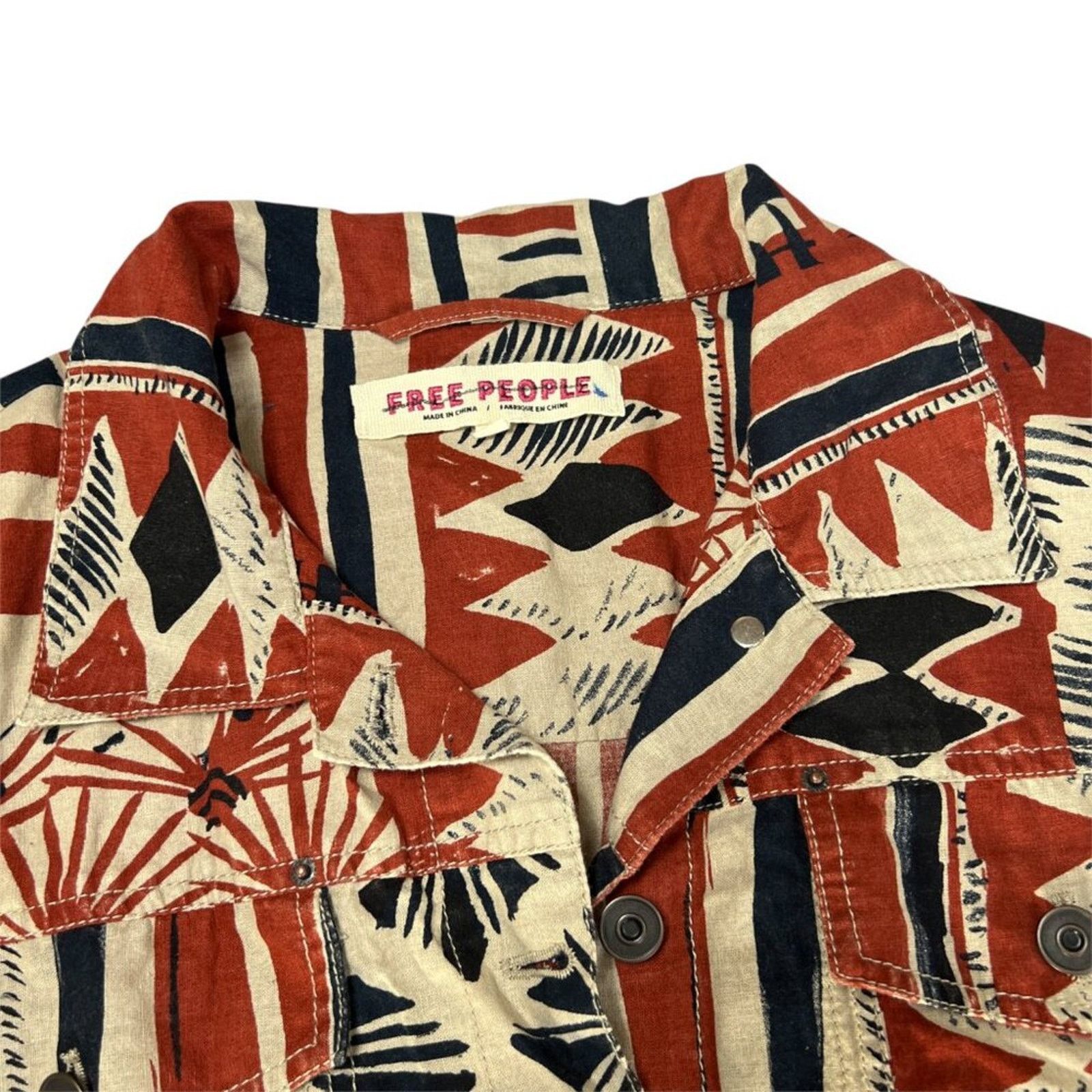 Free People Free People Golden Nile Aztec Crop Shirt Jacket Multicolor L Size L / US 10 / IT 46 - 9 Thumbnail