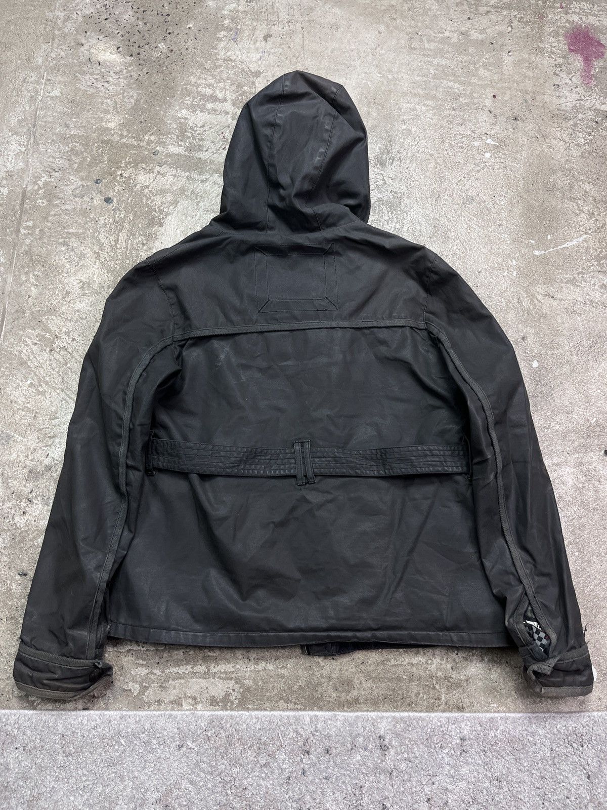 Superdry DOUBLE HOODED WAXED BOXY MULTIPOCKET BIKER JACKET - № 2253 Size US M / EU 48-50 / 2 - 8 Thumbnail