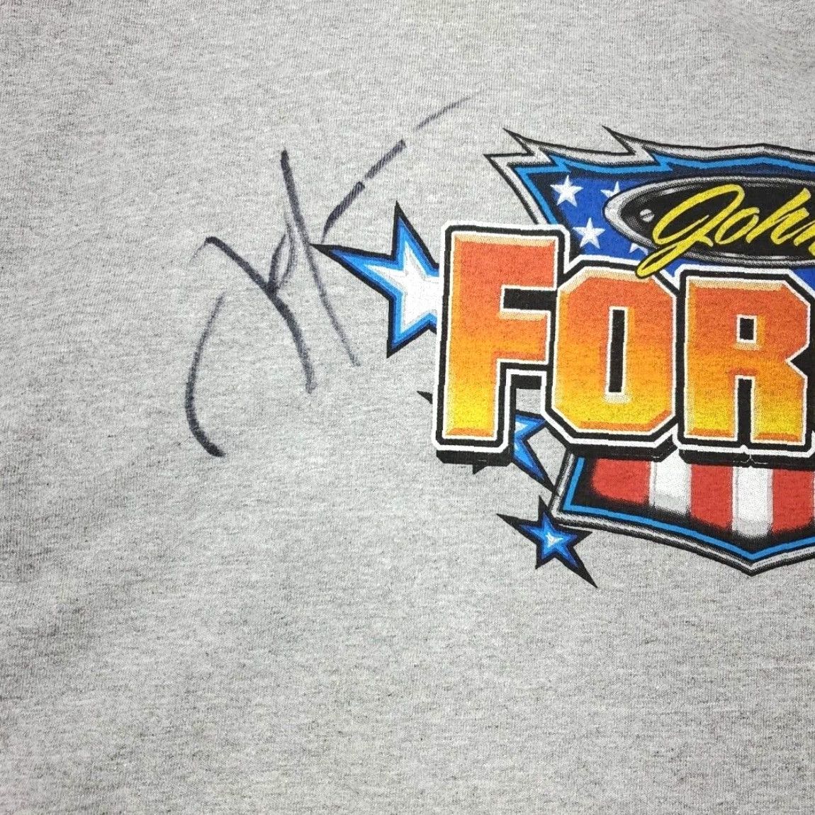 Anvil VINTAGE John Force T-Shirt Mens 2X Signed Autographed Gray NHRA Racing 2006 Never Worn Size US XXL / EU 58 / 5 - 7 Thumbnail