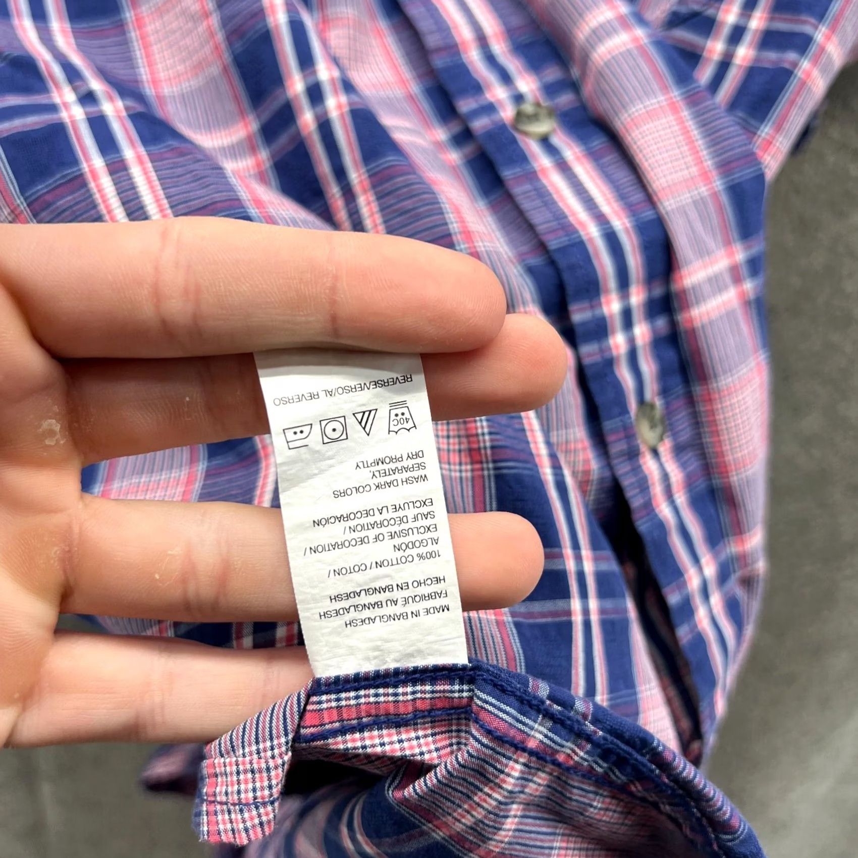 Izod VINTAGE Izod Shirt Men XL Blue Pink Plaid Button-Down Relaxed Saltwater Collection Casual Button-Up Short Sleeve Size US XL / EU 56 / 4 - 4 Thumbnail
