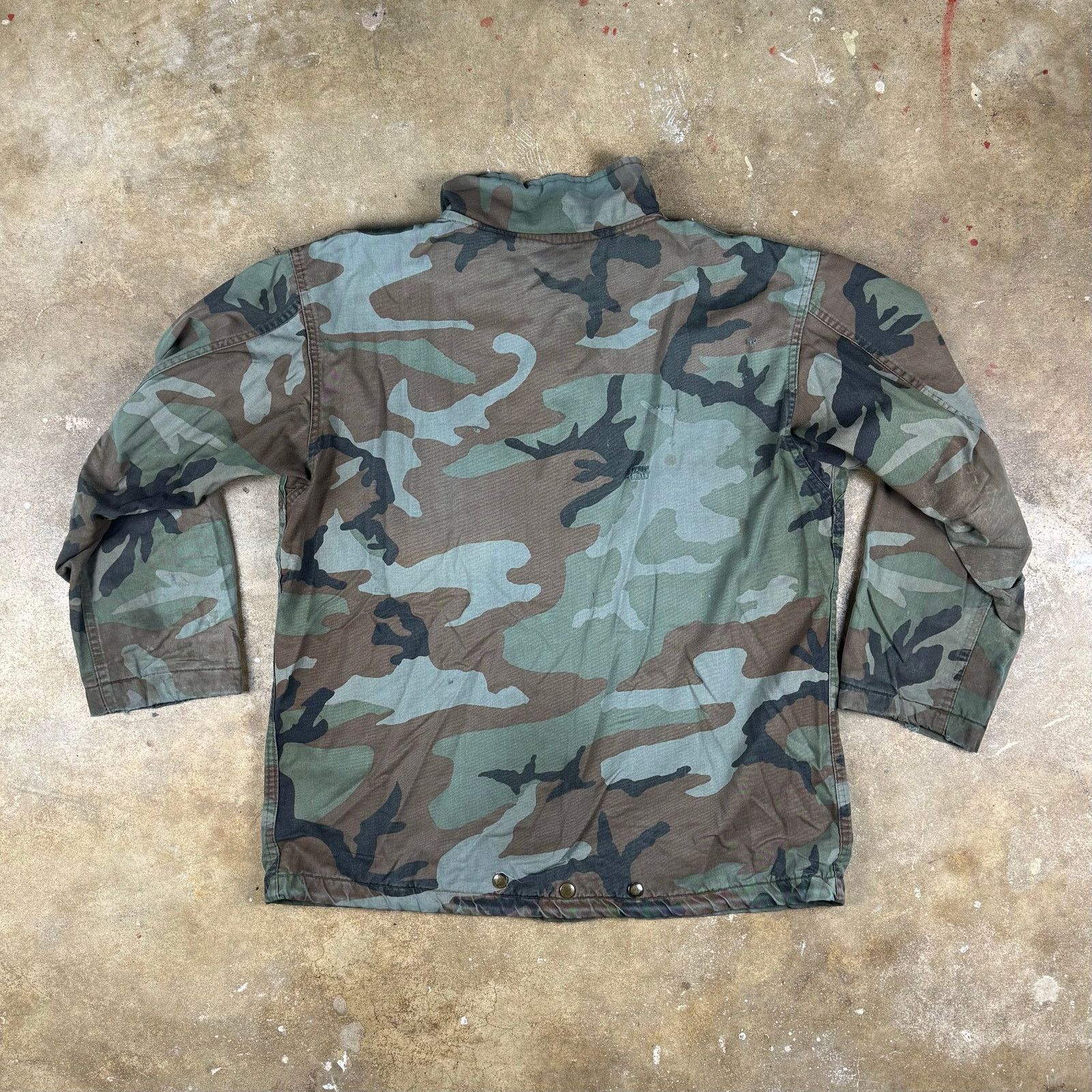 Vintage VTG US Army Chemical Protective Jacket Olive Drab Large 80s Size US XL / EU 56 / 4 - 2 Thumbnail
