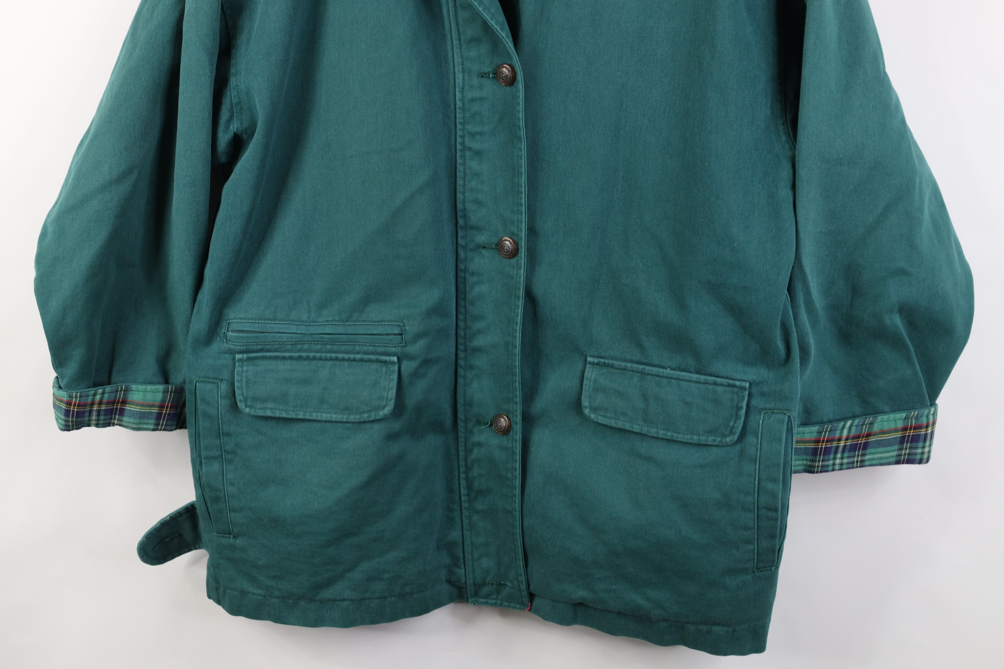 Vintage Vintage 90s Streetwear Lined Canvas Chore Barn Jacket Green Size M / US 6-8 / IT 42-44 - 3 Thumbnail