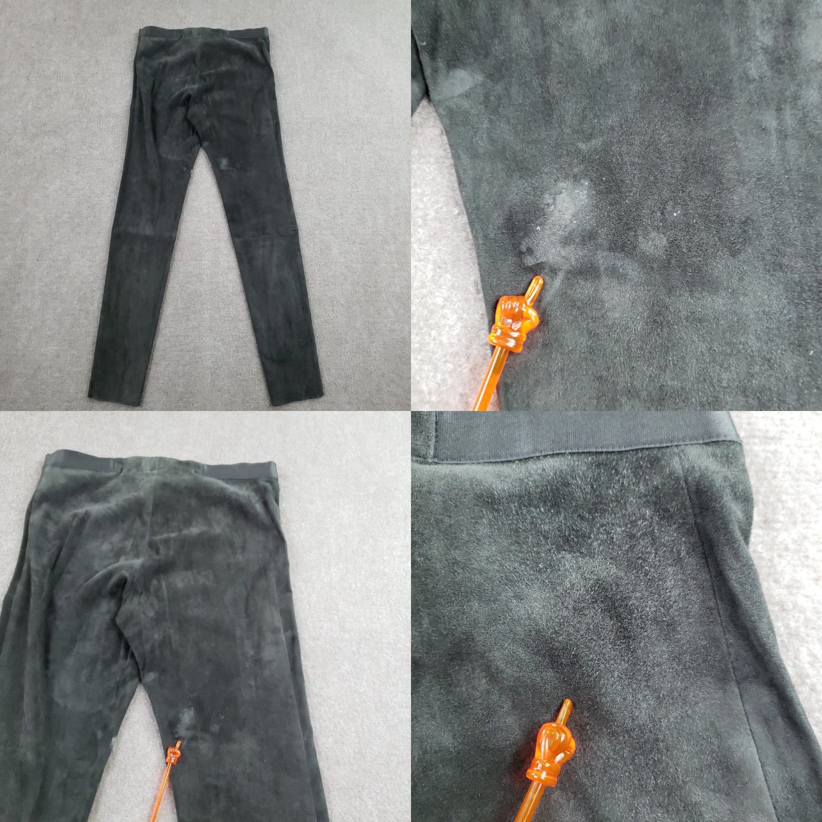 Alice + Olivia Alice + Olivia Base Pants Womens 12 Gray Leather Skinny Zip Zipper Pants Womens 12 Gray Leather Skinny Zip Zipper Size 34" / US 12 / IT 48 - 10 Thumbnail