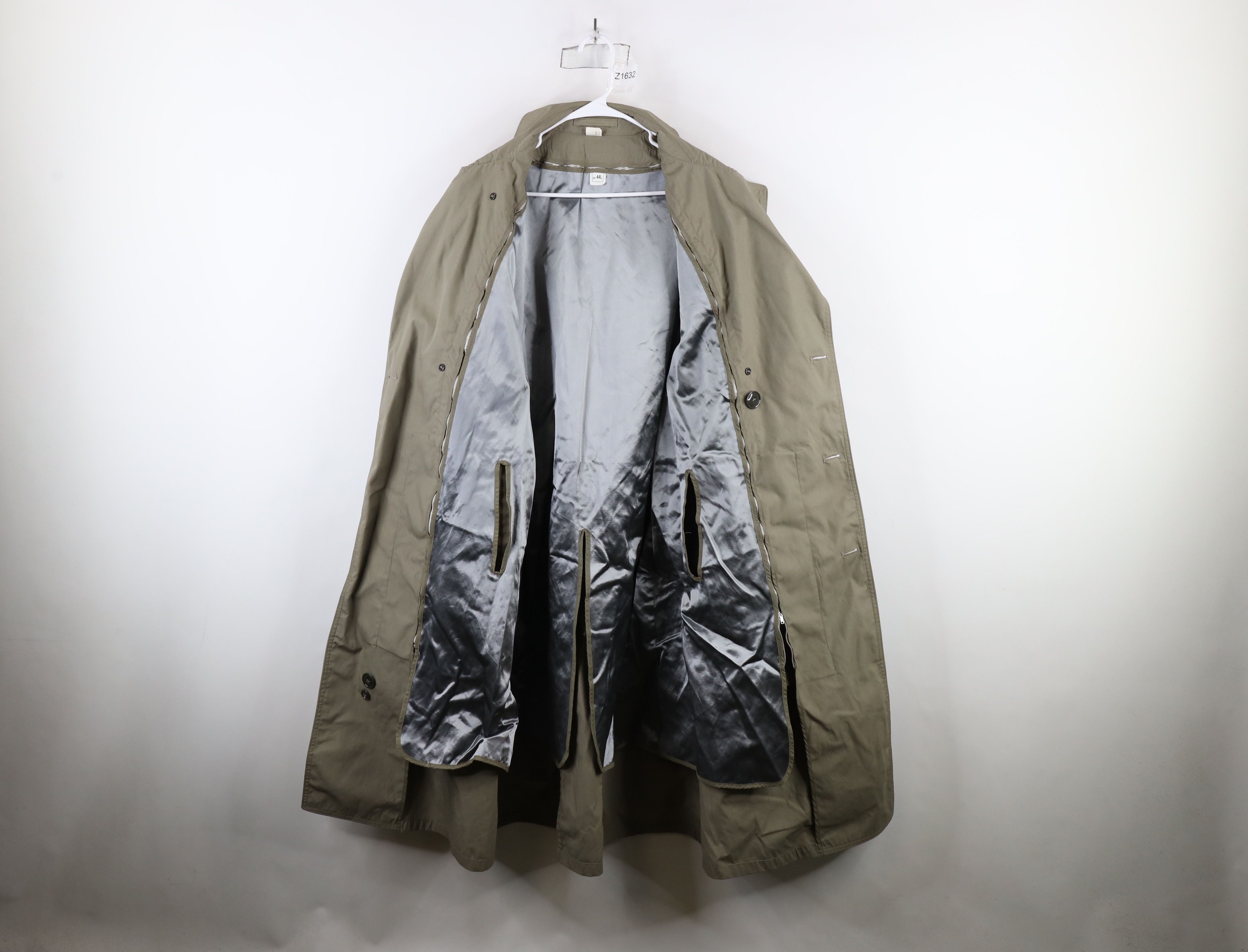 Vintage Vintage 90s Military Weather Trench Coat Jacket Pewter USA Size US L / EU 52-54 / 3 - 11 Thumbnail