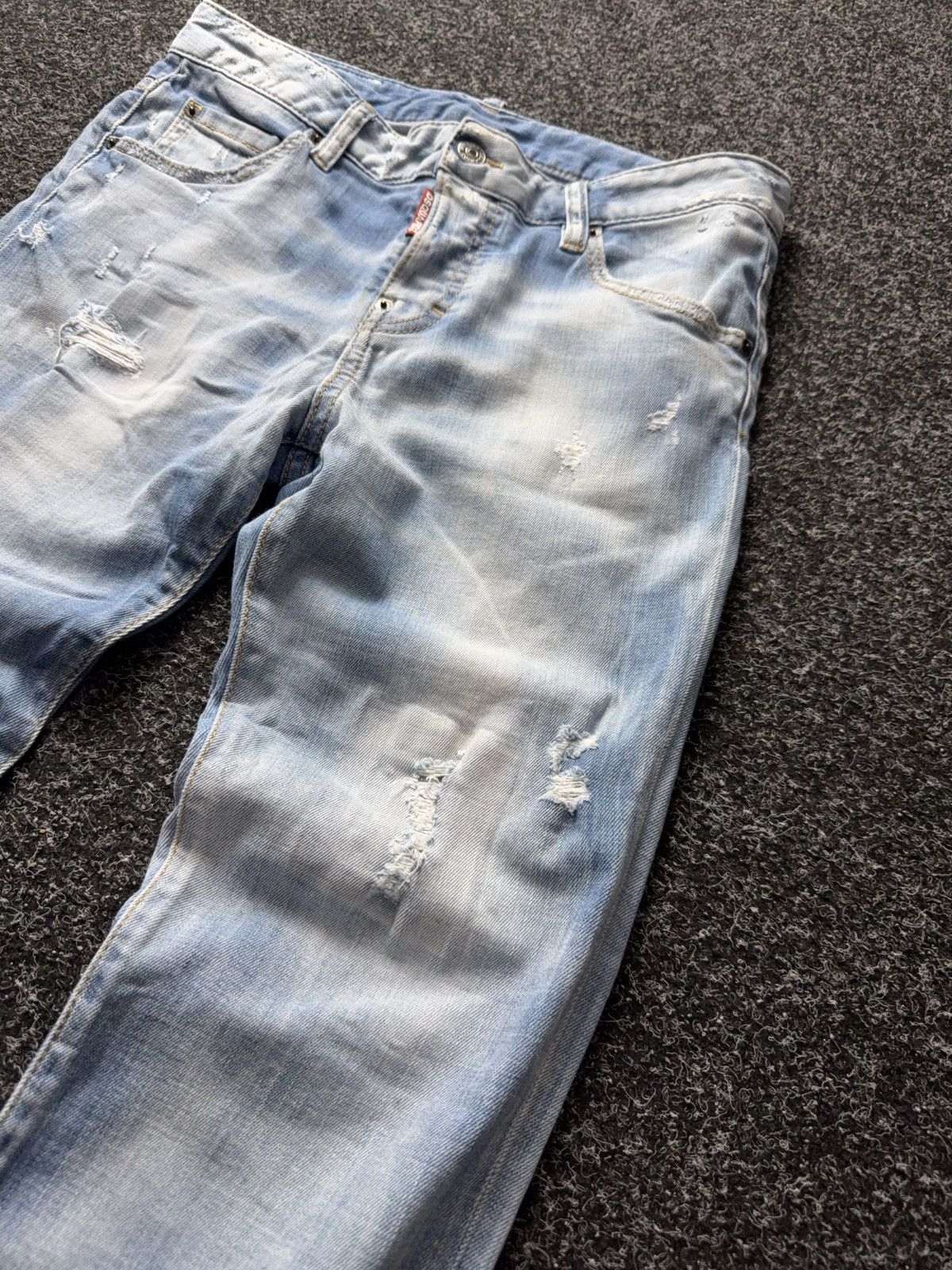 Dsquared2 00s Dsquared2 Distressed Light Wash Denim Jeans Size 38 Size 26" / US 2 / IT 38 - 5 Thumbnail