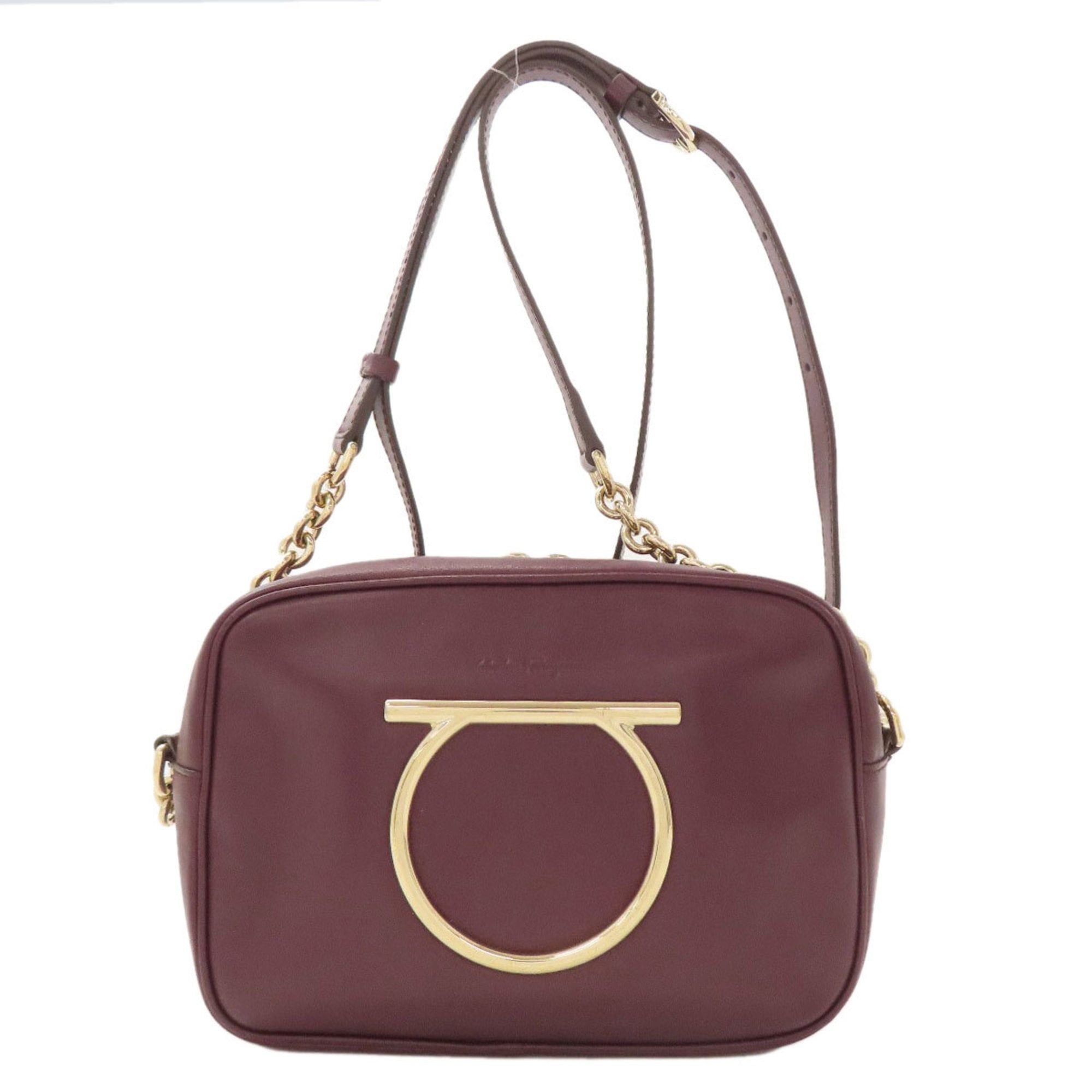 Salvatore Ferragamo Salvatore Ferragamo Gancini hardware leather shoulder bag for women Size ONE SIZE - 1 Thumbnail