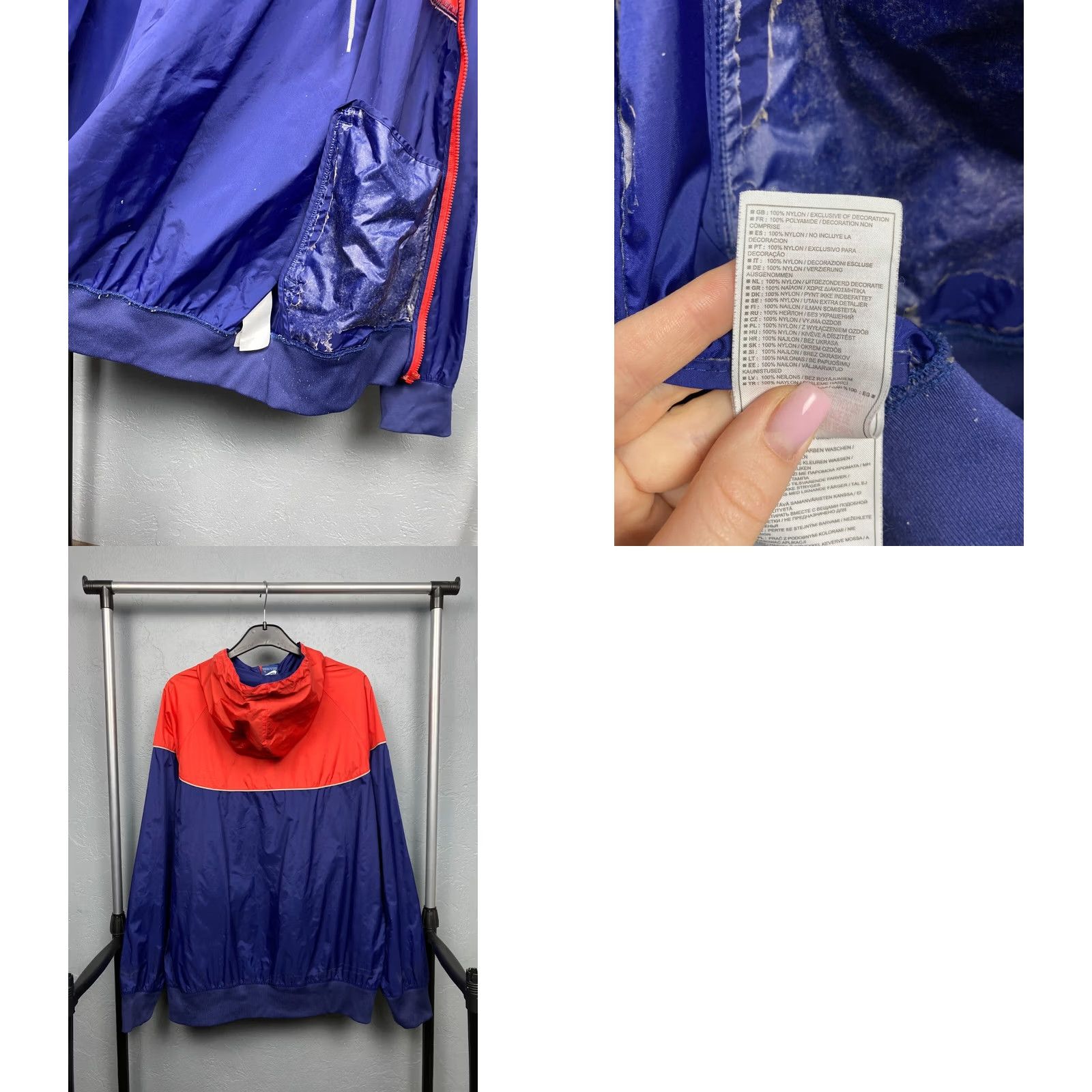 Nike Nike Windbreaker Jacket Mens XL Swoosh 90s Vintage Nylon Red Size US XL / EU 56 / 4 - 8 Thumbnail