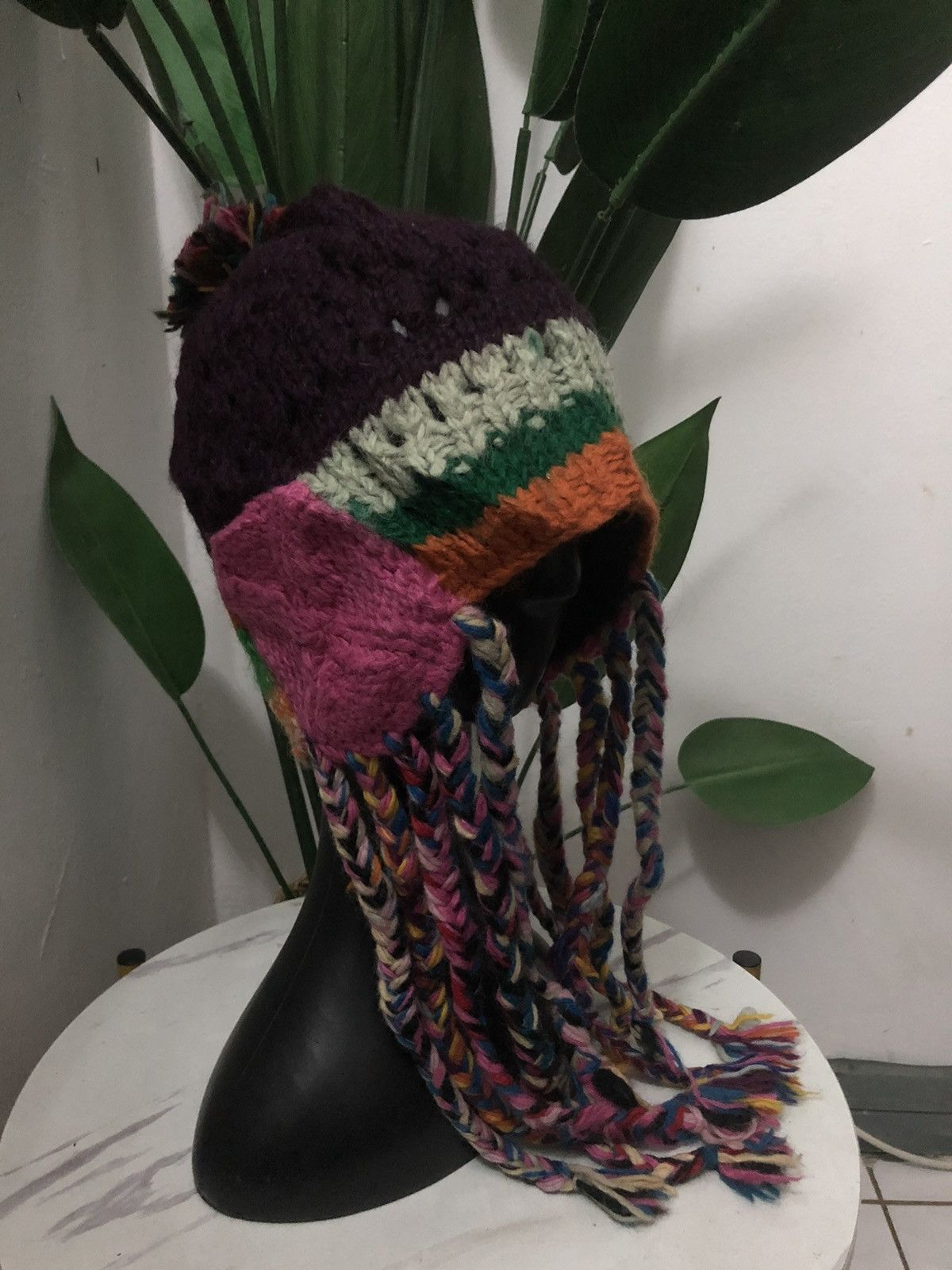 Japanese Brand × Vintage VINTAGE WOOL EAR FLAT NAVAJO STYLE BEANIE HAT Size ONE SIZE - 1 Thumbnail