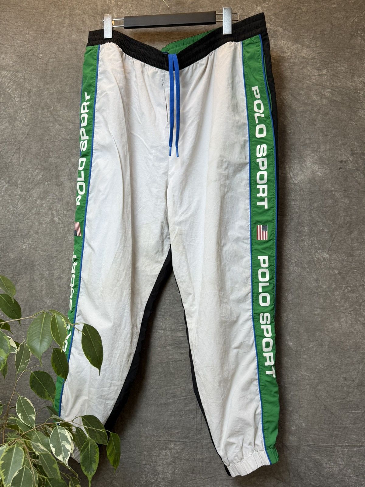 Polo Ralph Lauren × Vintage Vintage Polo Sport track nylon pants y2k style Size US 38 / EU 54 - 1 Thumbnail