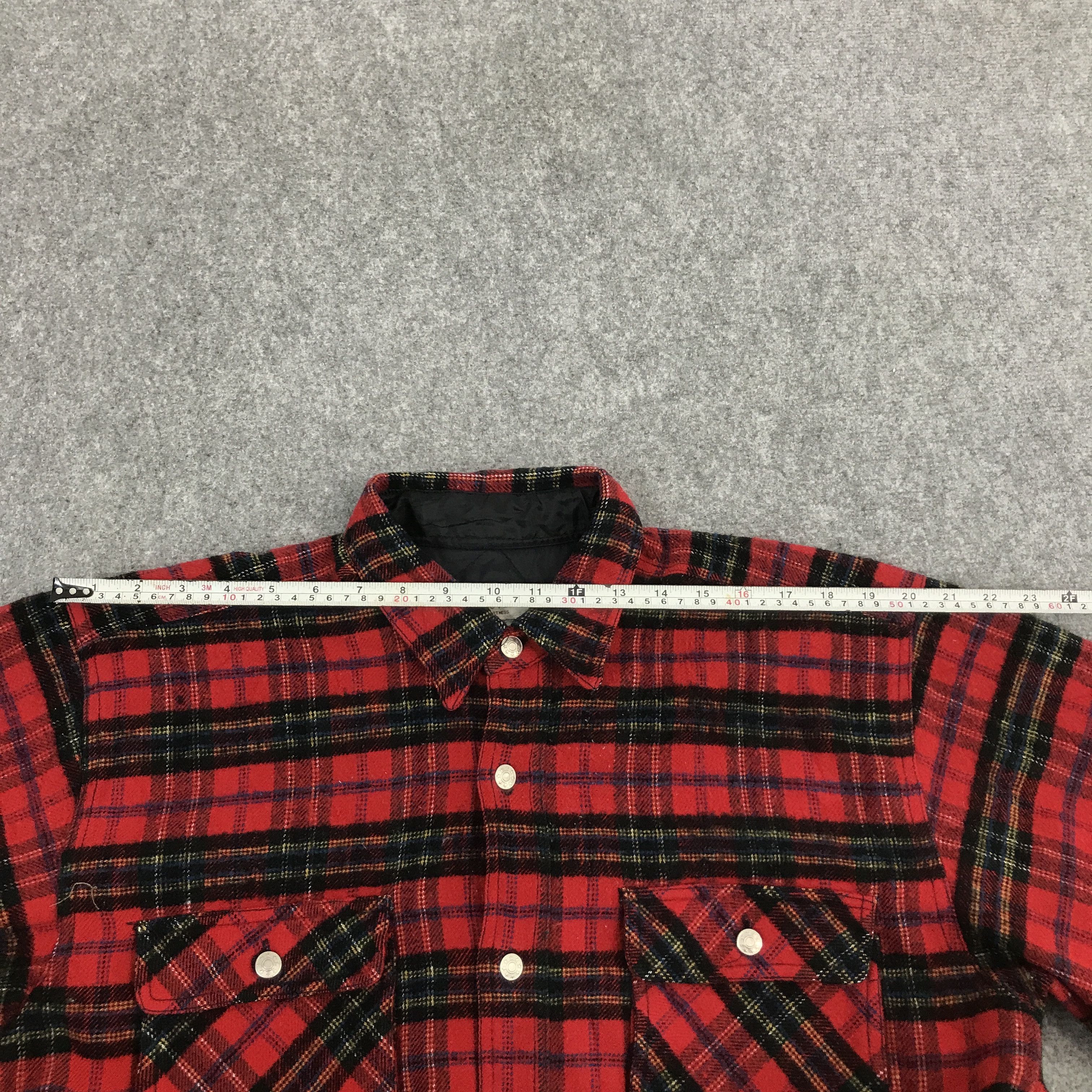 Japanese Brand PUNK FLANNAL ROMANTIC FACE BUTTON UP JACKET Size US L / EU 52-54 / 3 - 9 Thumbnail