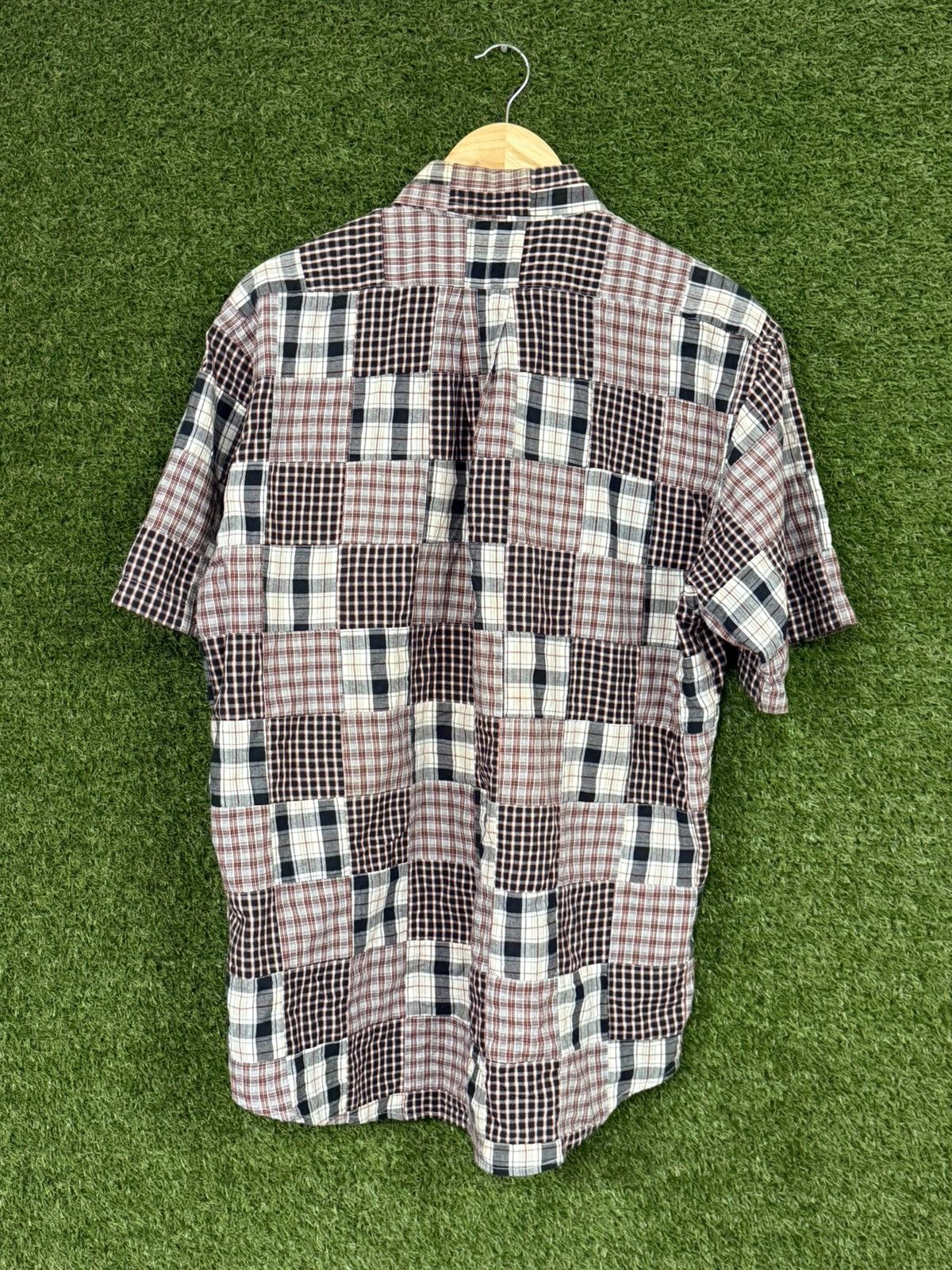 Chaps Ralph Lauren Vintage Chaps Ralph Lauren Patchwork Plaid Quilt Camp Shirt Size US L / EU 52-54 / 3 - 5 Thumbnail