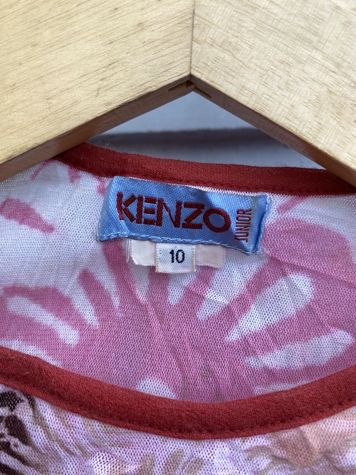 Kenzo Kenzo Junior/Kids Japanese Red Pink Flower Mesh Longsleeve Size L / US 10 / IT 46 - 7 Thumbnail