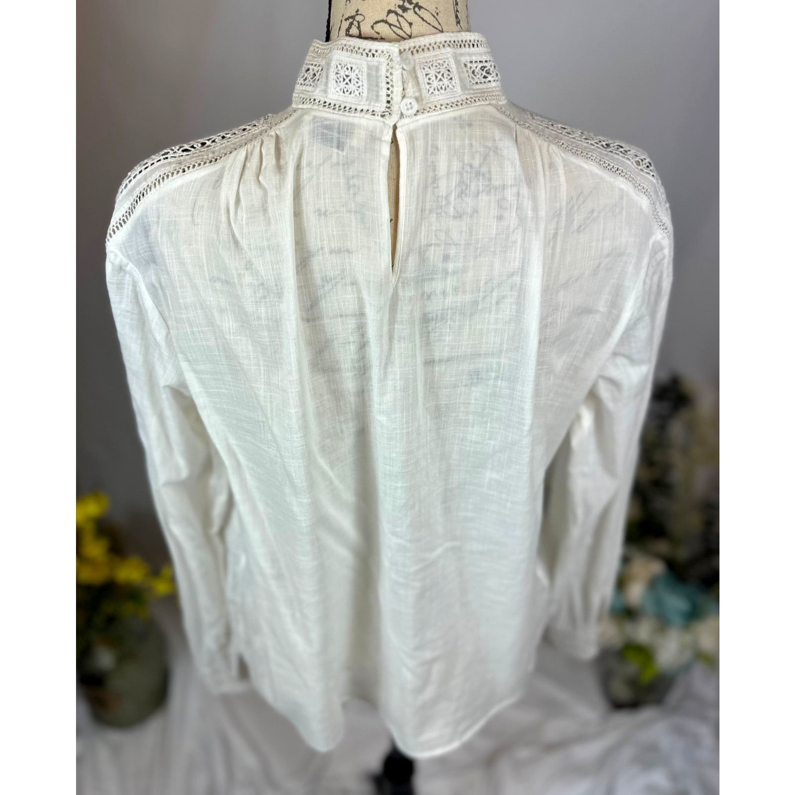 Zadig & Voltaire Zadig & Voltaire Teddy Eyelet Trim Blouse Judo M Size M / US 6-8 / IT 42-44 - 13 Thumbnail