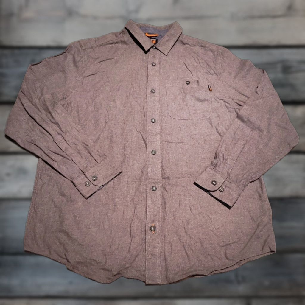 Timberland Timberland Pro Gray Flannel Work Shirt Mens XL Long Sleeve Button-Up Classic Fit Size US XL / EU 56 / 4 - 1 Thumbnail