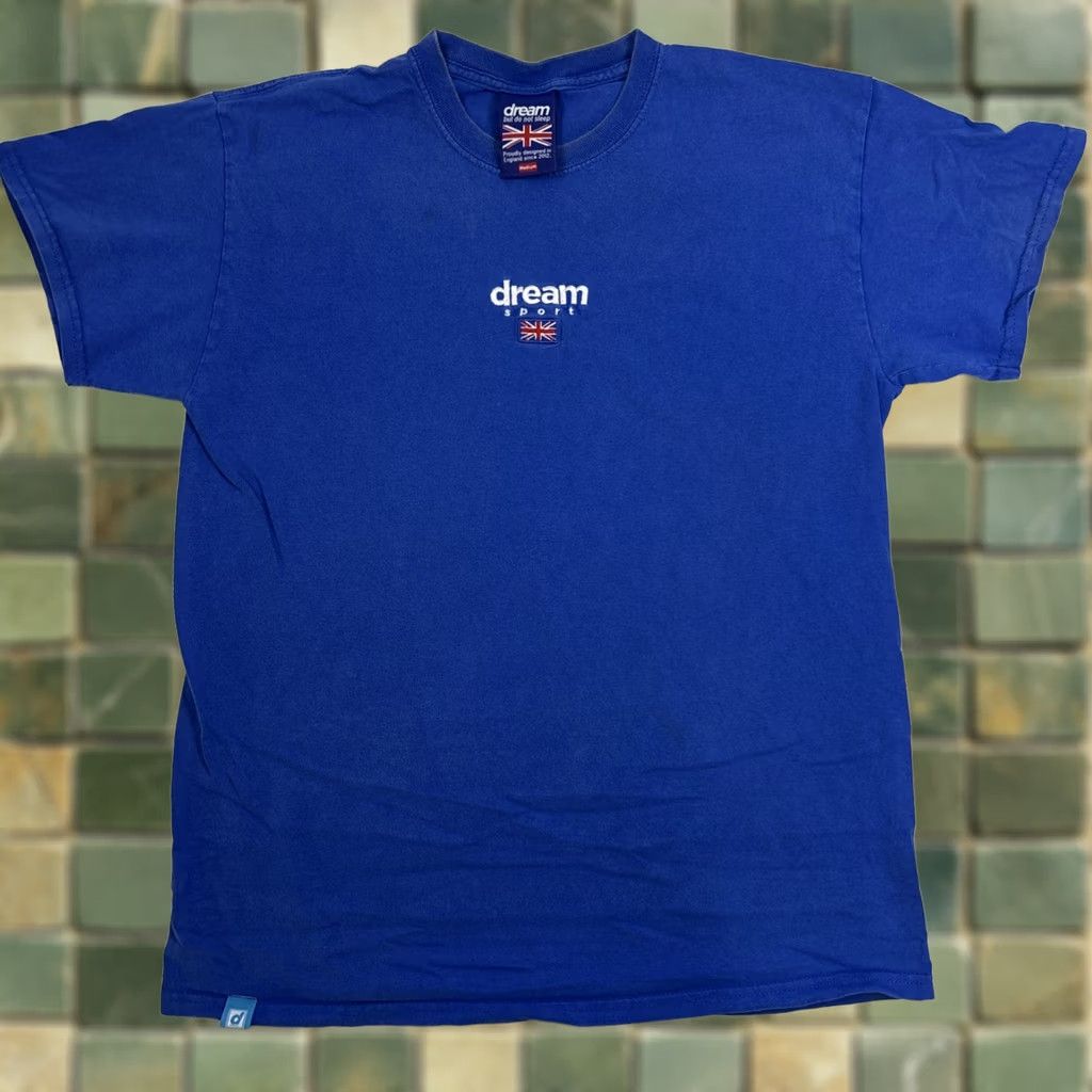 Vintage Dream But Do Not Sleep Sports T Shirt Men’s Medium Blue UK England Mens M Blue Sports Size US M / EU 48-50 / 2 - 1 Thumbnail