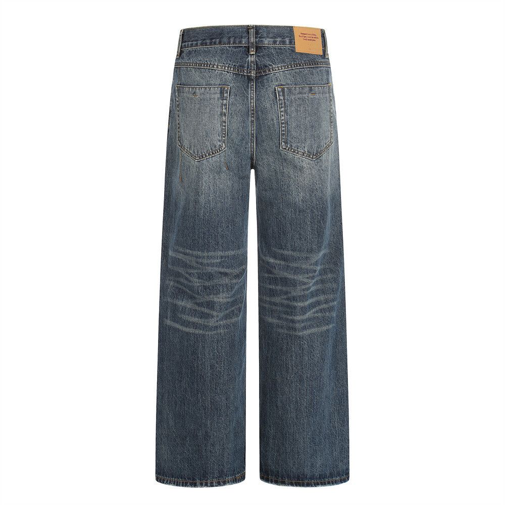Jean Street-style retro punk distressed loose washed jeans Size US 32 / EU 48 - 2 Thumbnail