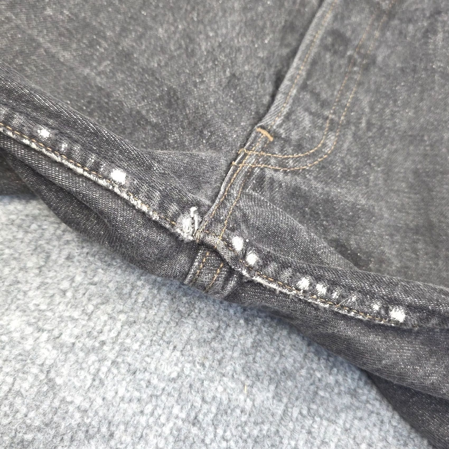 Levi's Vintage Levi'S 501 Jeans Mens - 31 x 29 (US Made) Black Distressed Size US 31 - 6 Thumbnail
