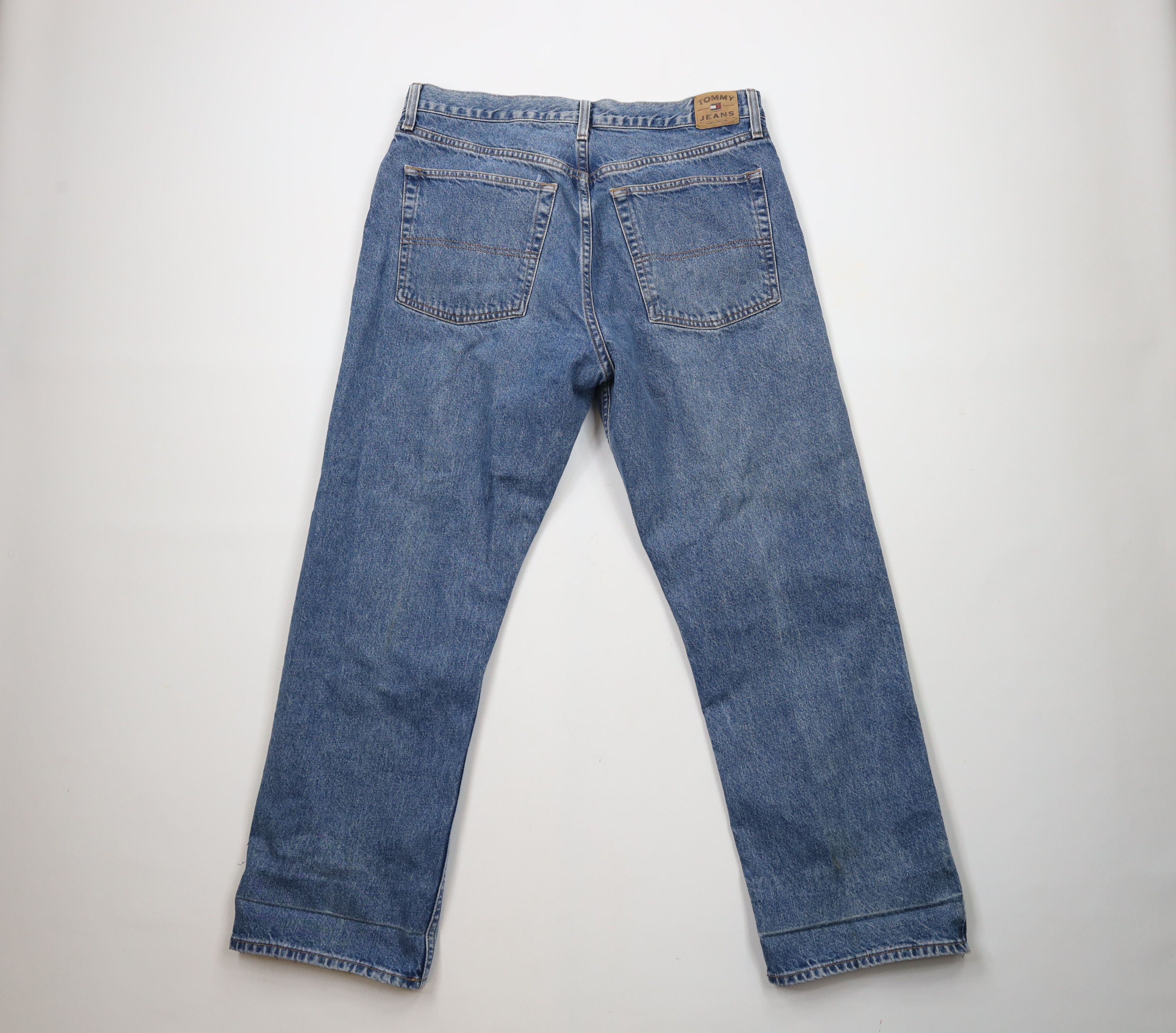 Tommy Hilfiger × Vintage Vintage 90s Tommy Hilfiger Relaxed Fit Denim Jeans Blue Size US 36 / EU 52 - 10 Thumbnail