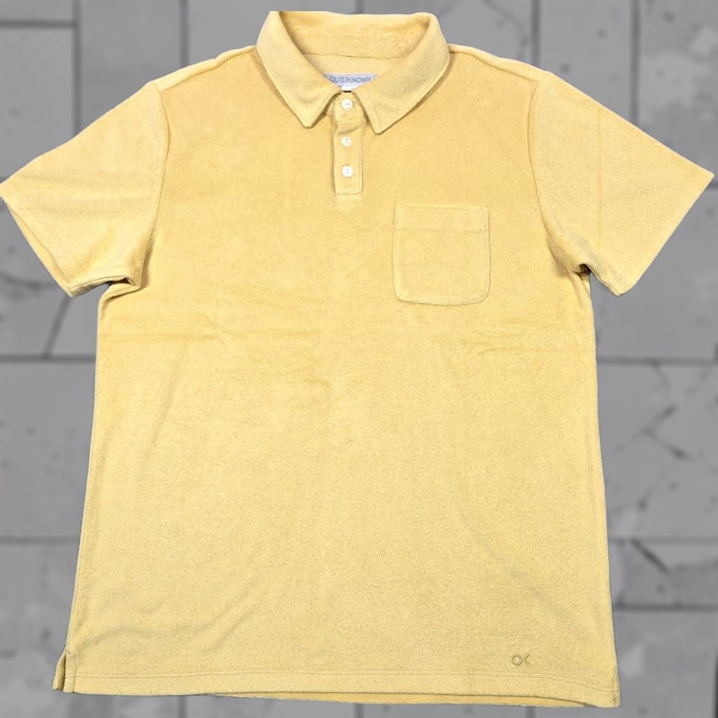 Outerknown Outerknown Polo Shirt Terrycloth High Tide Yellow Pocket Men’s M Short Sleeve Shirt Mens Yellow Pocket High Tide Beach Classic 90s? Size US M / EU 48-50 / 2 - 1 Thumbnail