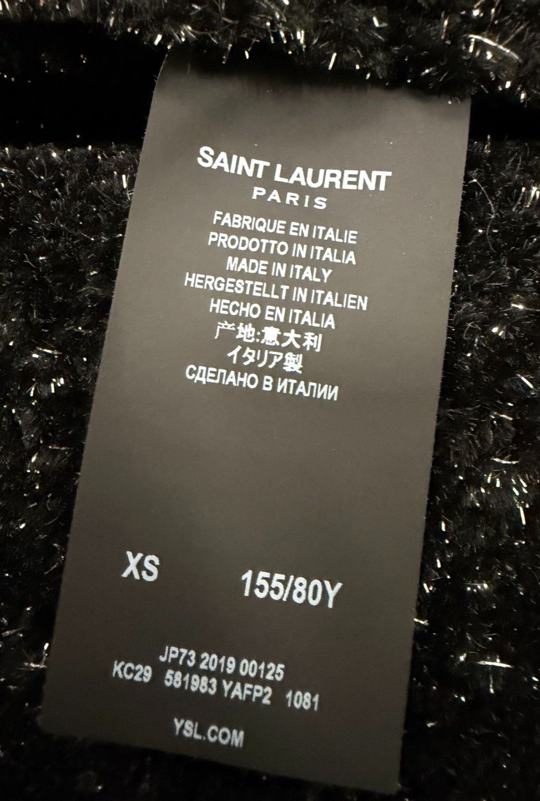 Saint Laurent Paris Saint Laurent SLP 19FW All-Over Star Glitter Cardigan Size US XS / EU 42 / 0 - 4 Thumbnail
