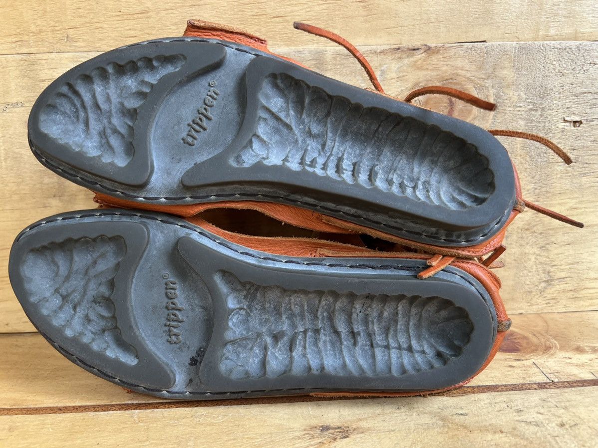 Trippen Trippen Womens Curls Orange Leather Sandals Size US 8 / IT 38 - 10 Thumbnail