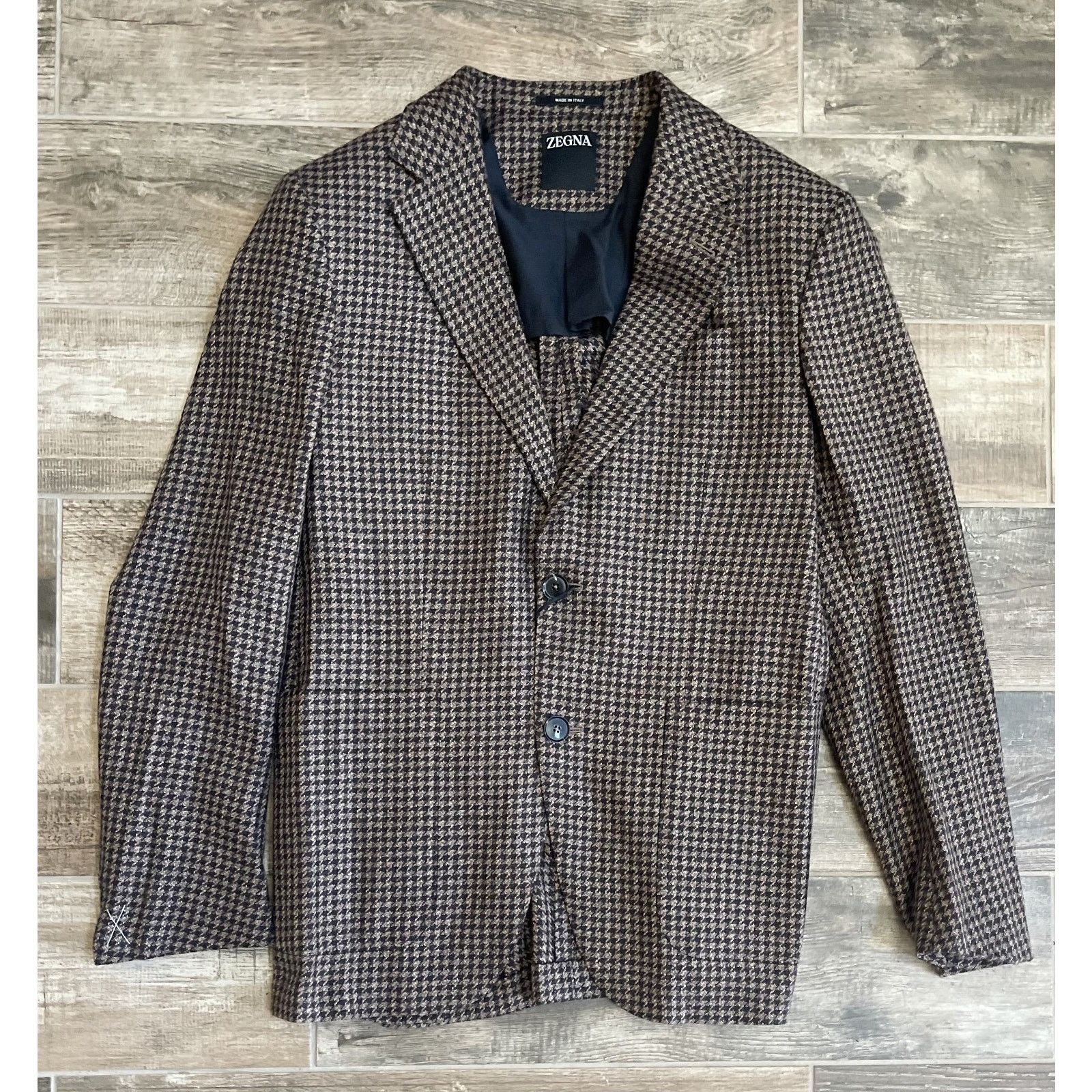 Ermenegildo Zegna $4,995 NWT ZEGNA Brown Checks Cashmere Sport Coat 48(38)R Size 38R - 2 Thumbnail