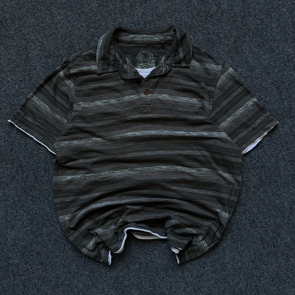 POST ARCHIVE FACTION (PAF) VTG Next Stripped Polo Grunge Avant-garde Size M Green Brown Size US M / EU 48-50 / 2 - 3 Thumbnail