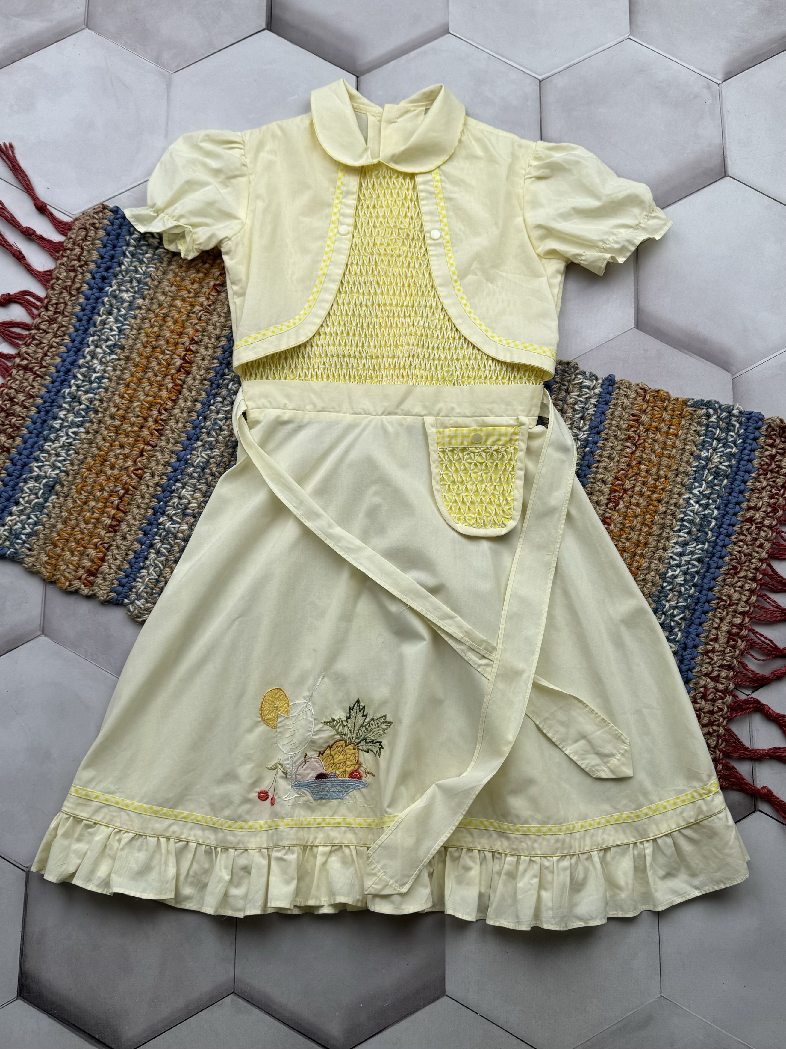 Vintage Vintage Retro Dress With Belt (ES9) Size XS / US 0-2 / IT 36-38 - 1 Thumbnail