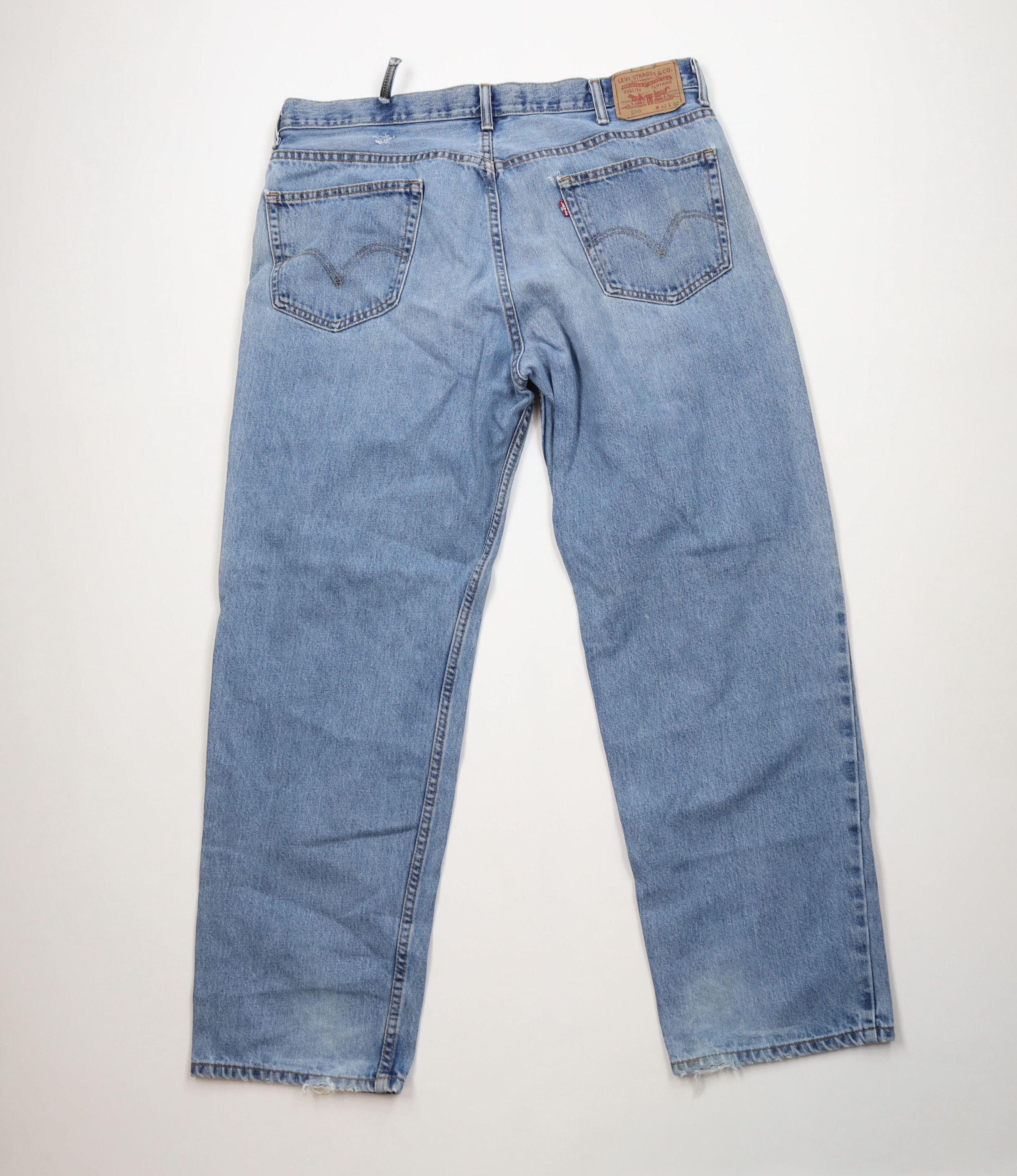 Levi's Vintage Y2K Levis 550 Relaxed Fit Wide Leg Denim Jeans Blue Size US 40 / EU 56 - 12 Thumbnail