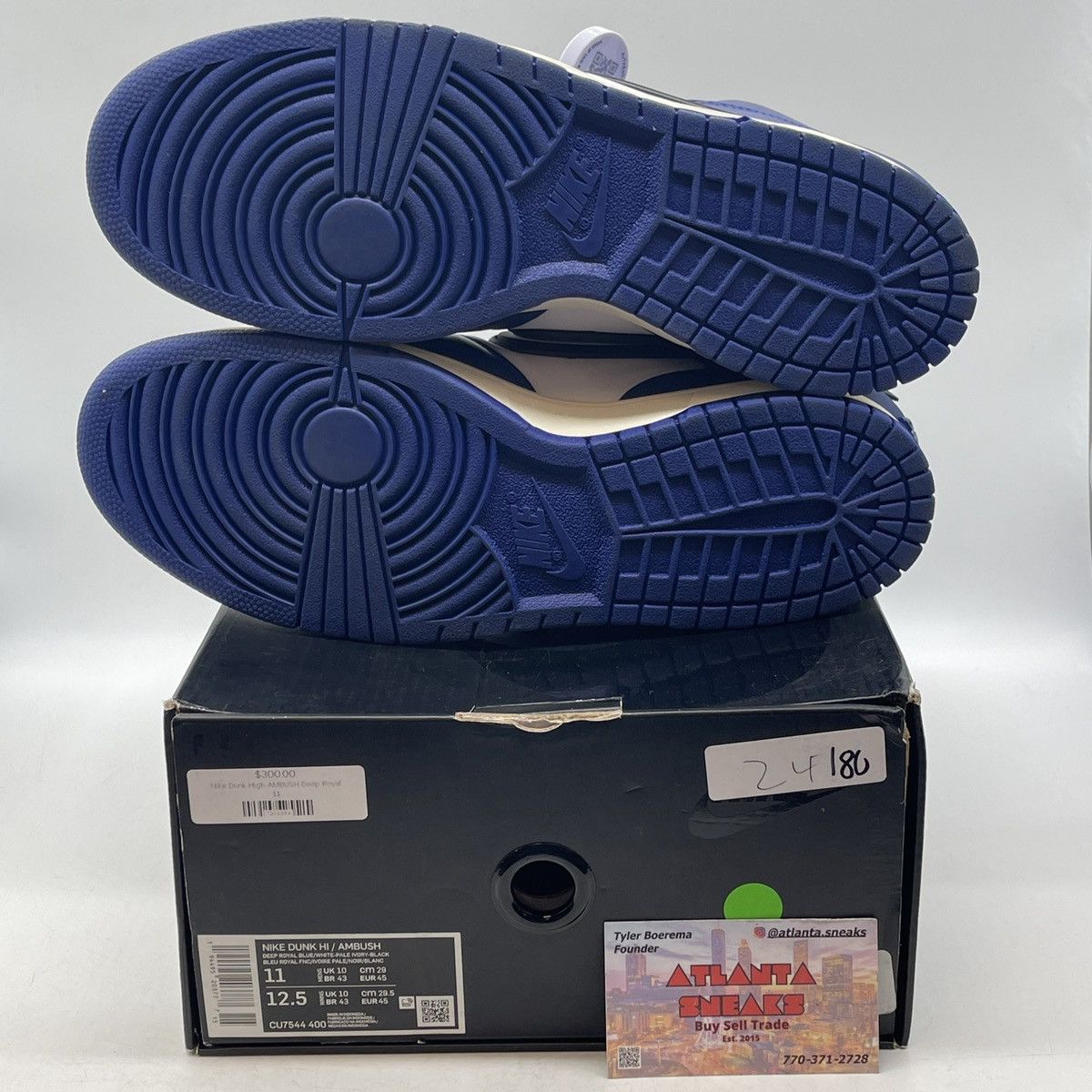 Nike Ambush x dunk high deep royal Size US 11 / EU 44 - 7 Thumbnail