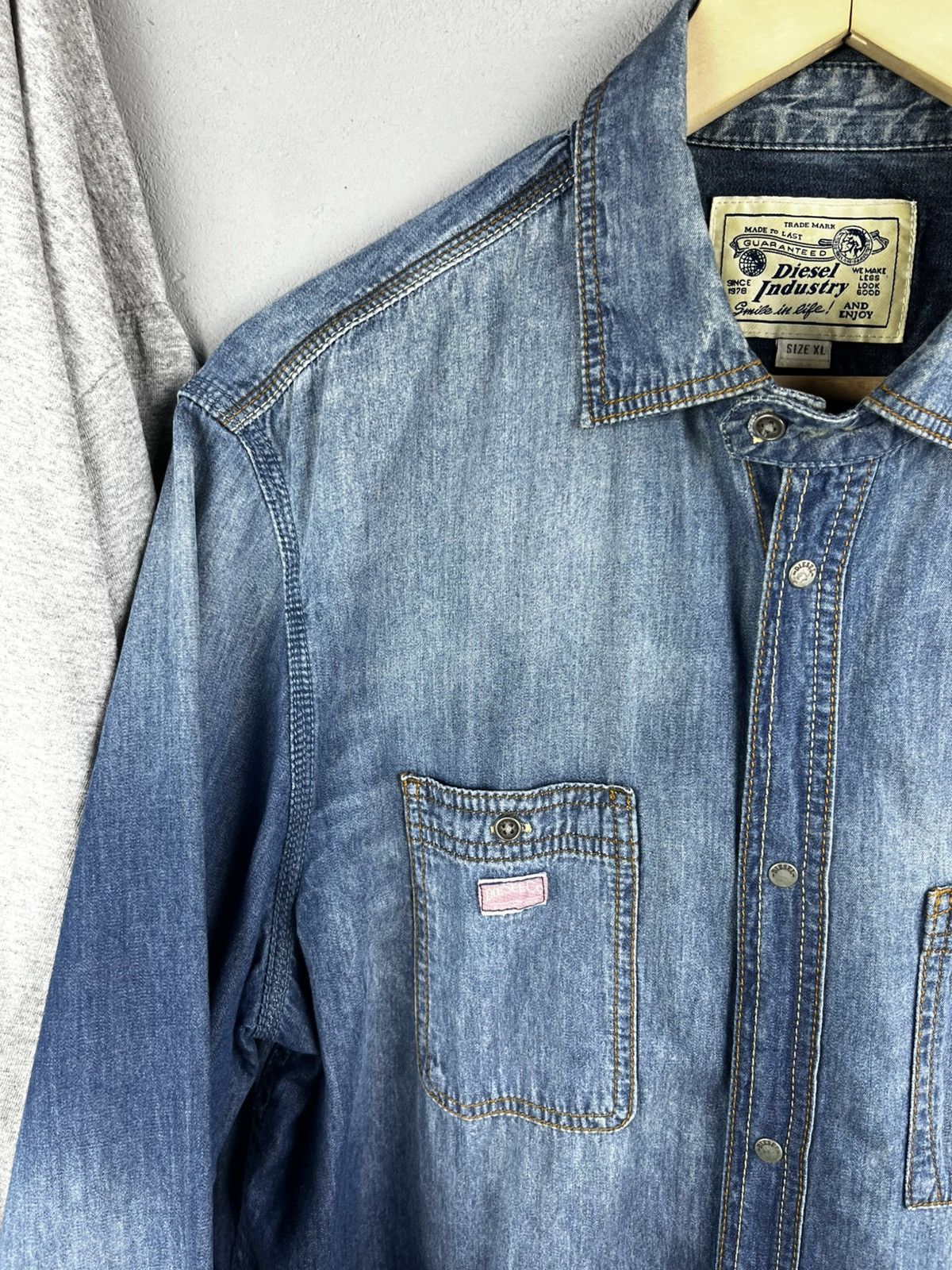 Diesel Diesel denim distressed shirt size xl Size US XL / EU 56 / 4 - 10 Thumbnail