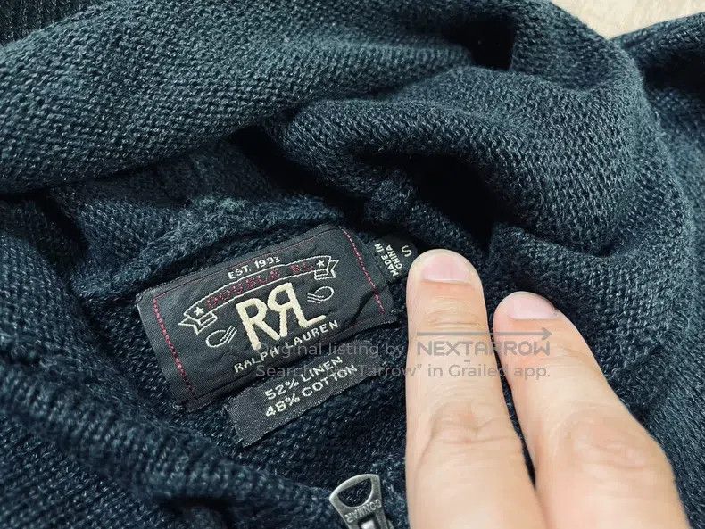 RRL Ralph Lauren RRL Ralph Lauren Knitted Embroidered Large Logo Hoodie Coa Size US S / EU 44-46 / 1 - 4 Thumbnail