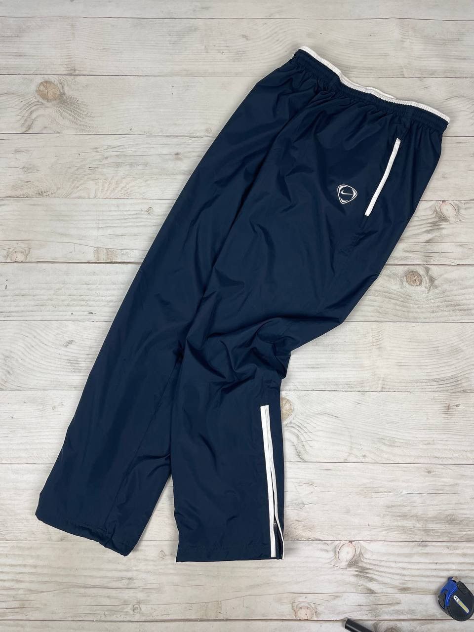 Nike Vintage Nike Pants Striped Track 00s Swoosh Y2K Size US 34 / EU 50 - 1 Thumbnail